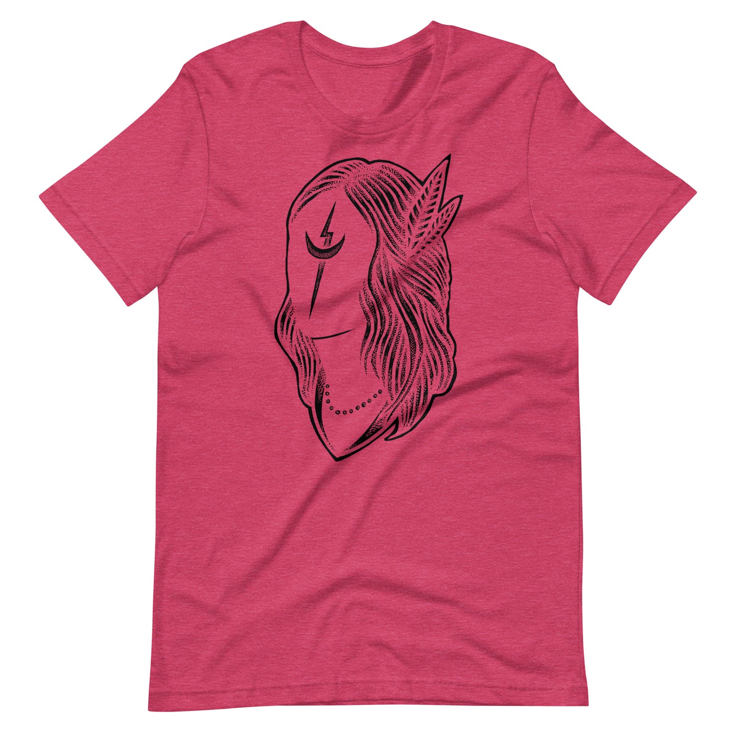 Black Night Black - Men's t-shirt - Heather Raspberry Front