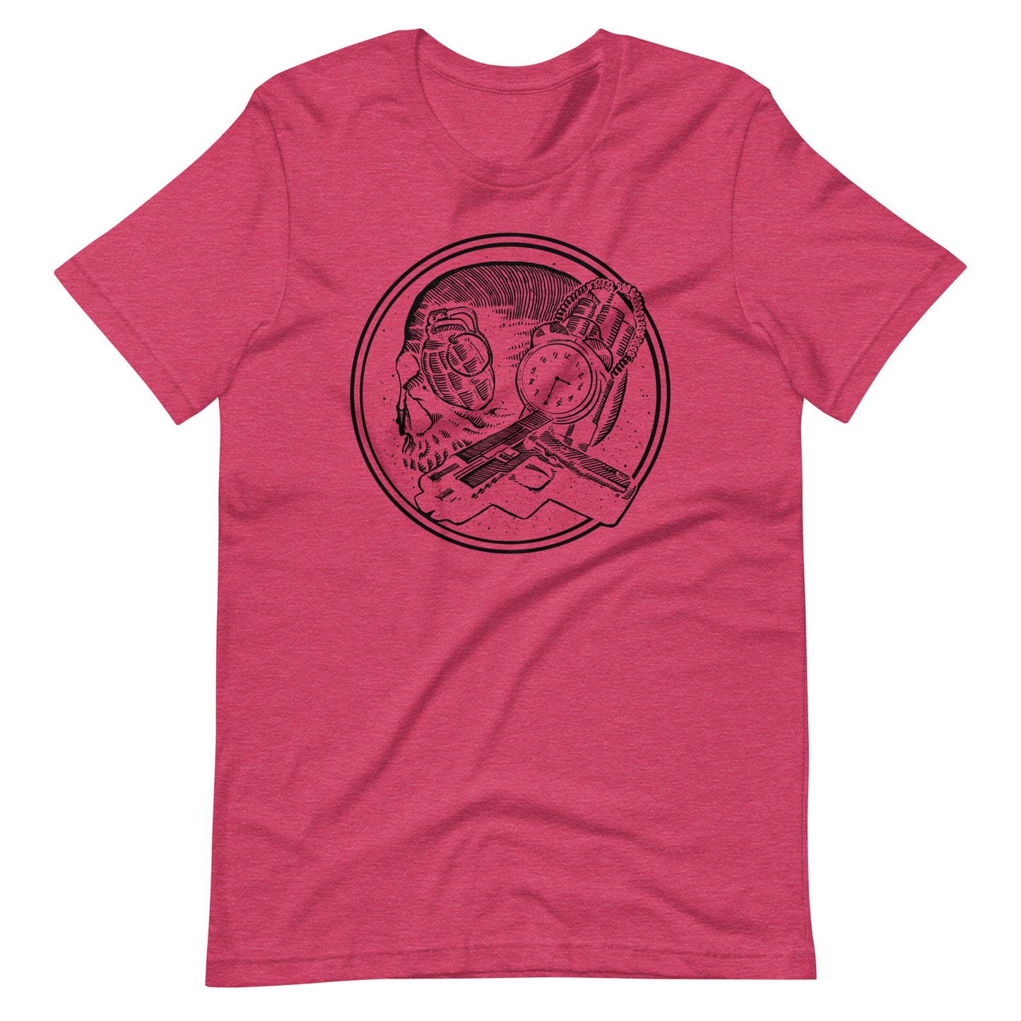 Boom as Hell Black - Men's t-shirt - Heather Raspberry Front