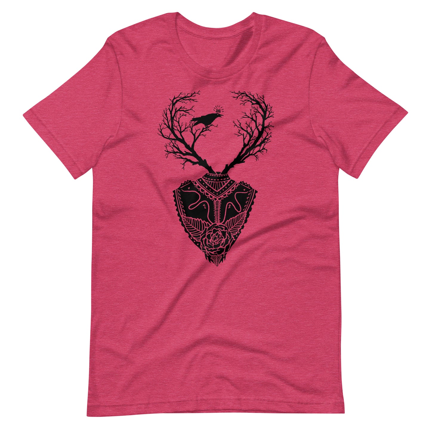 Life Trees Black - Men's t-shirt - Heather Raspberry Front