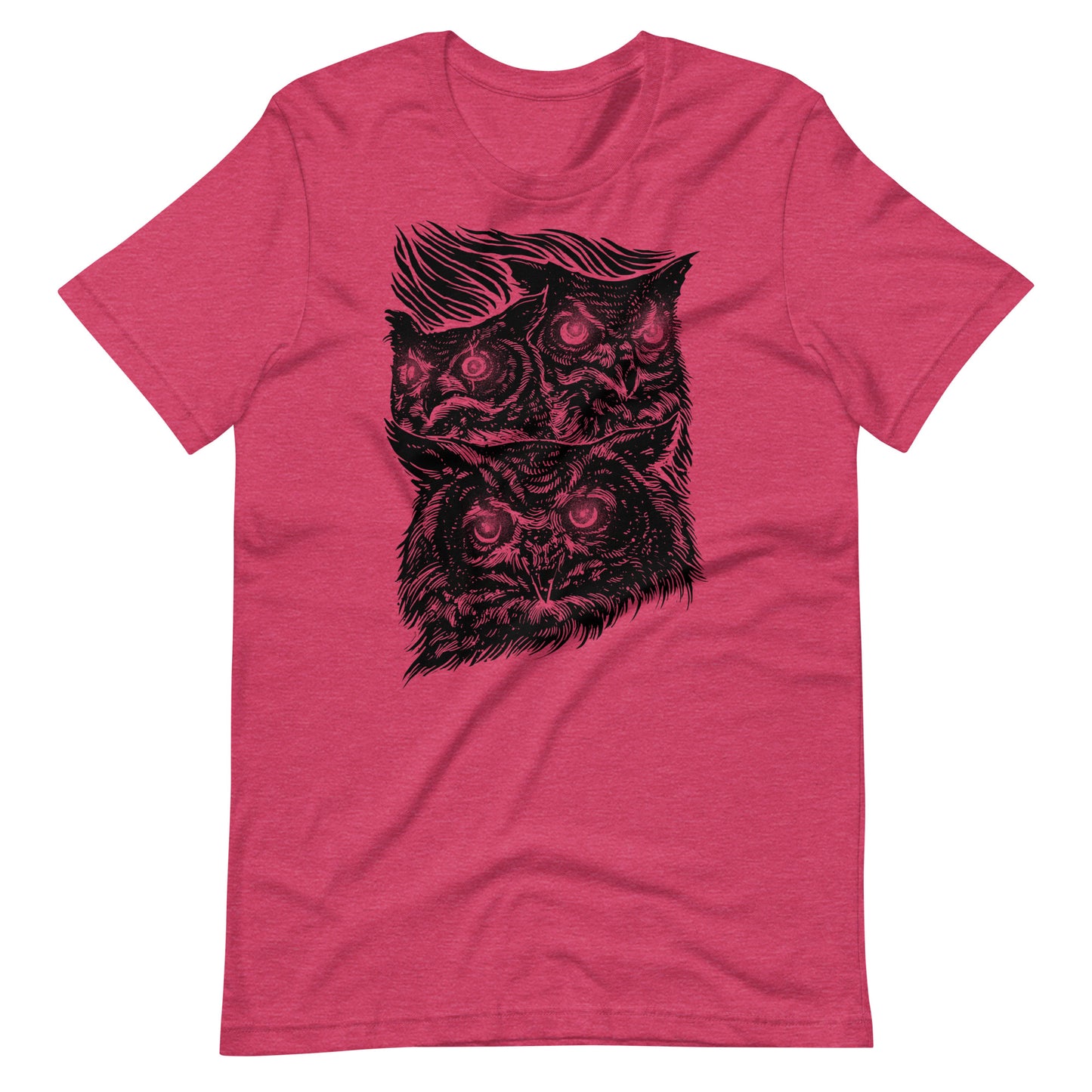 Night Eyes Black - Men's t-shirt - Heather Raspberry Front