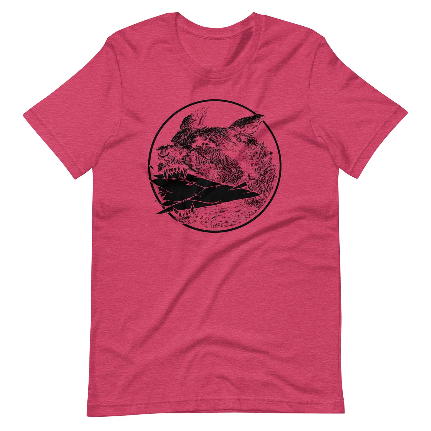 Shard Black - Men's t-shirt - Heather Raspberry Front