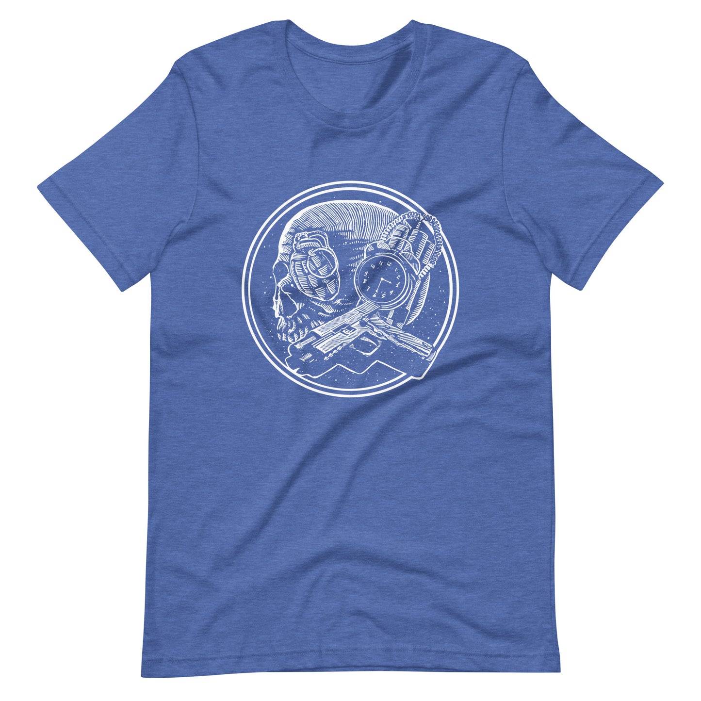 Boom as Hell White - Men's t-shirt - Heather True Royal Front