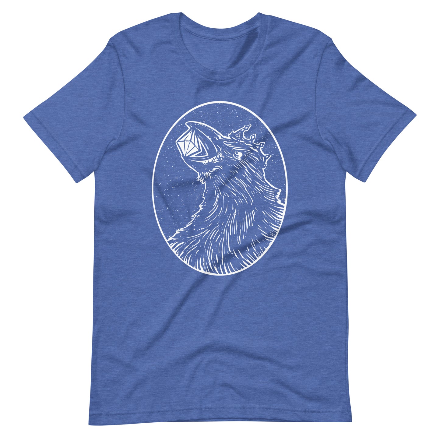 Crow Diamond White - Unisex t-shirt - Heather True Royal Front