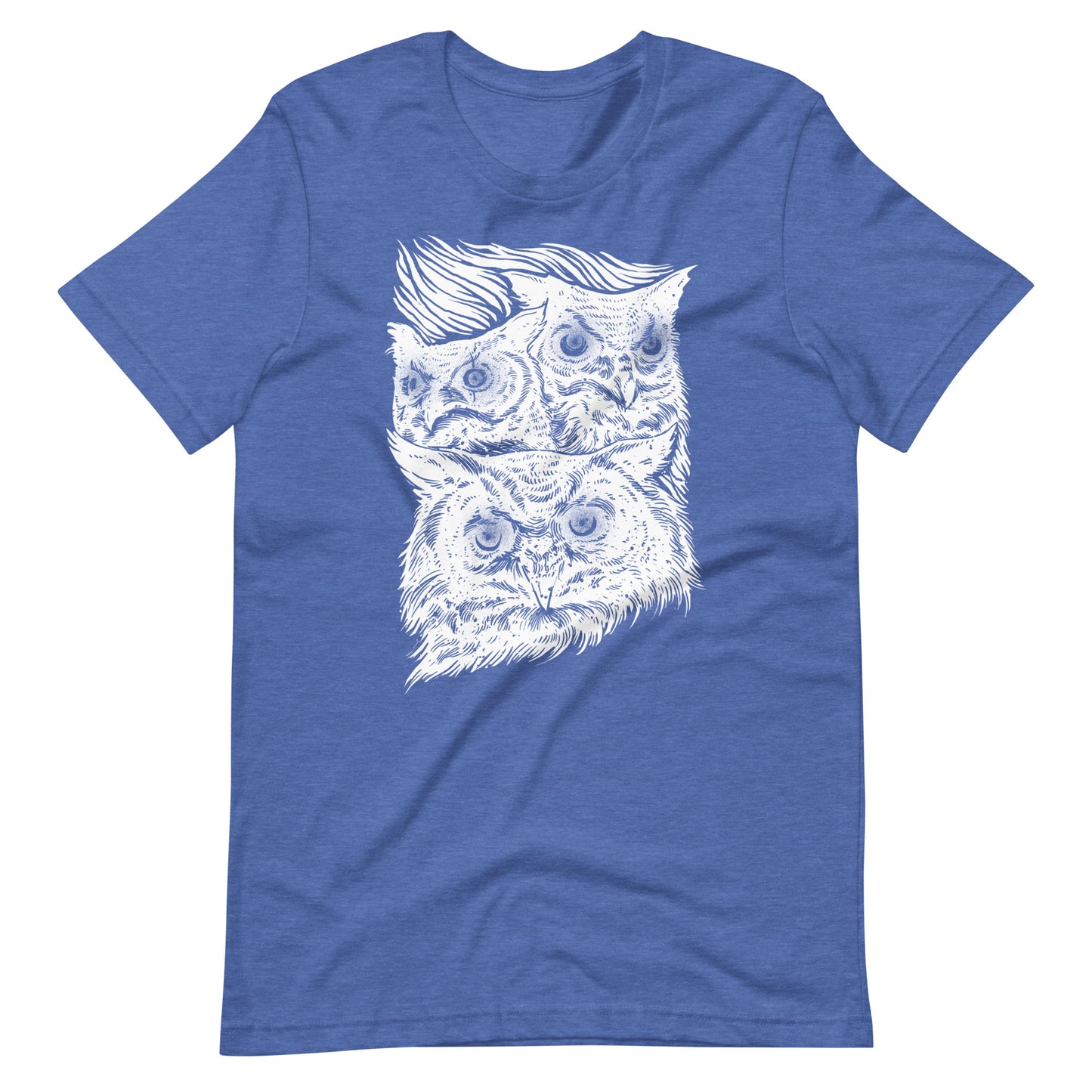 Night Eyes White - Men's t-shirt - Heather True Royal Front