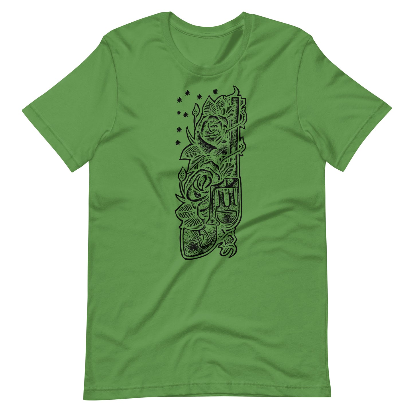 Gun Black - Men's t-shirt - Leaf Front
