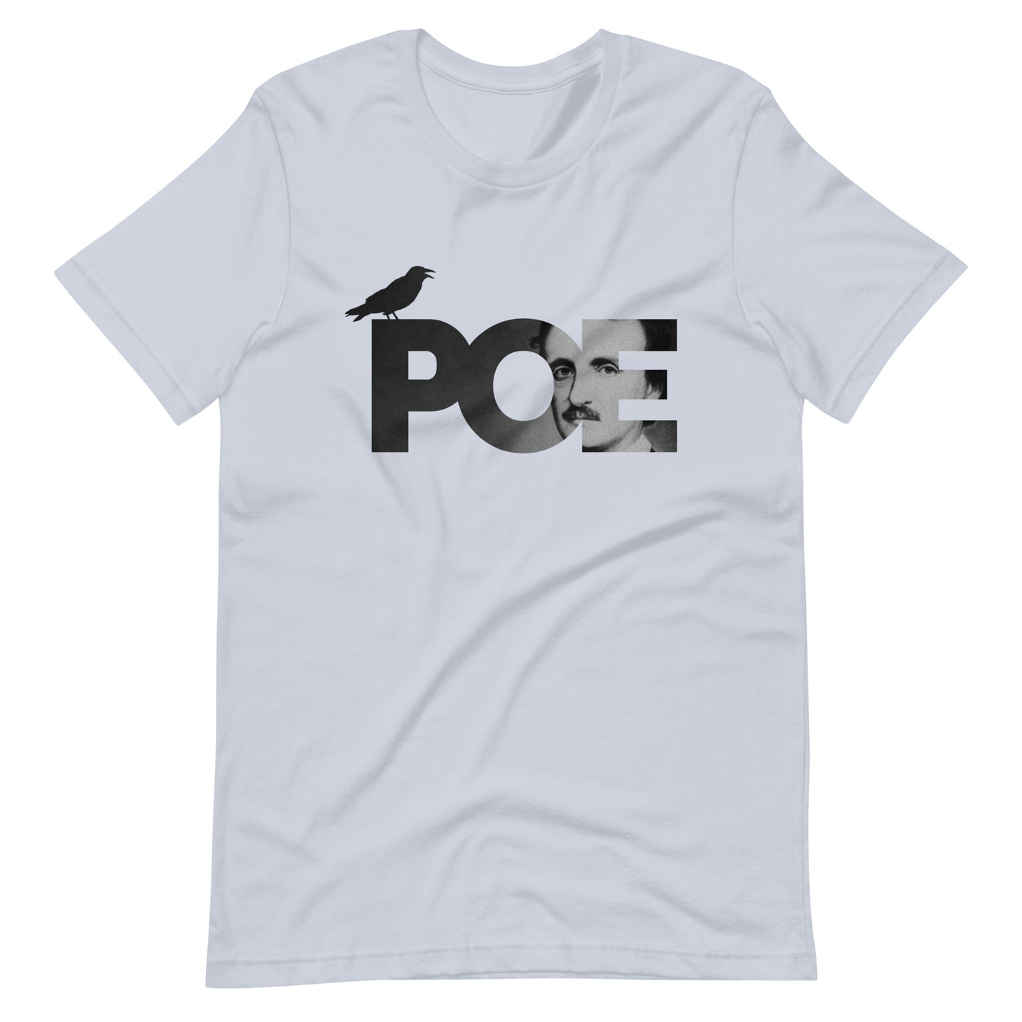 Women's Edgar Allan Poe t-shirt - Light Blue Front
