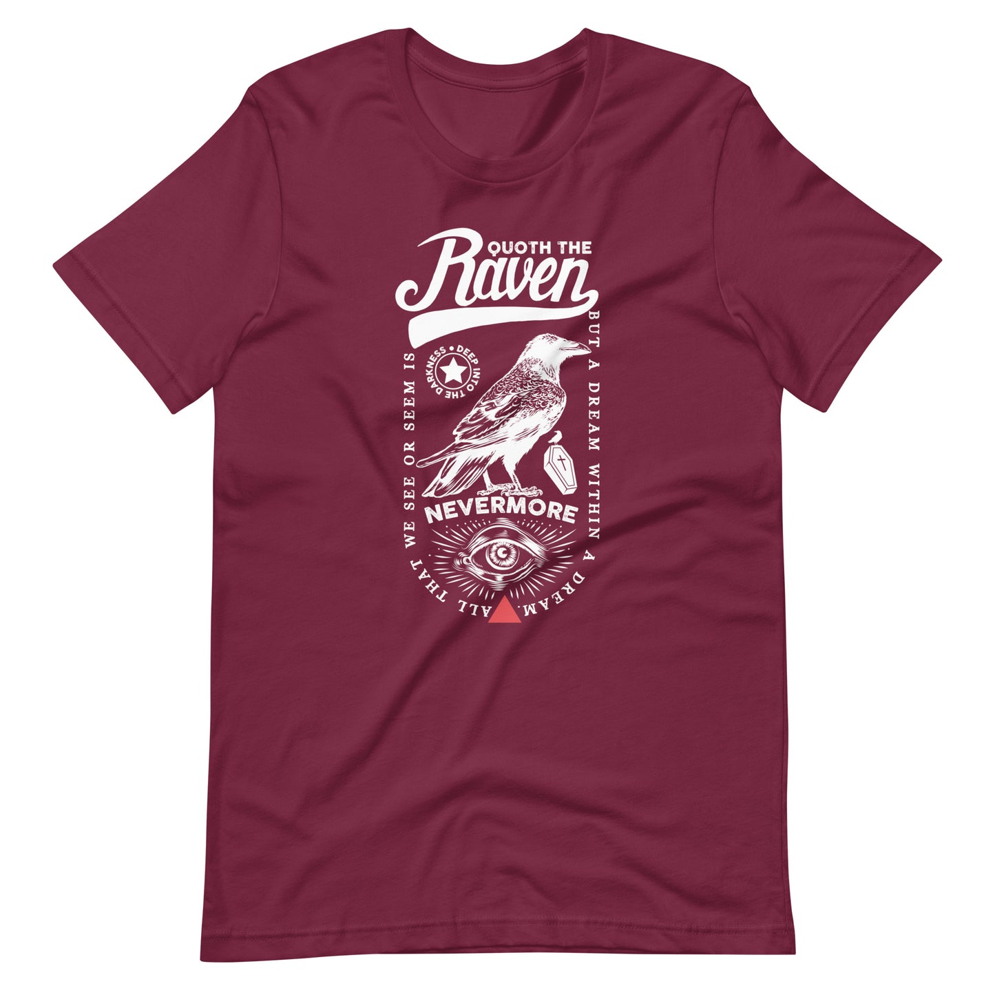 Quoth the Raven Nevermore Loaded - Men's t-shirt - Maroon Front