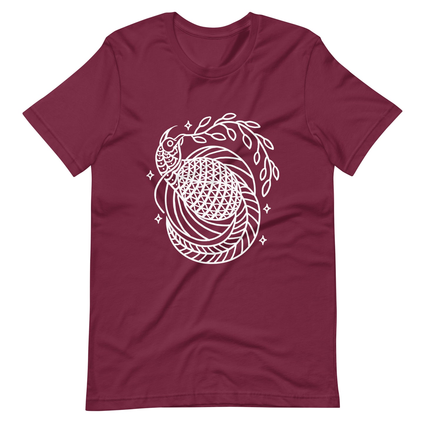 Bird of Peace - Men's t-shirt - Maroon Front