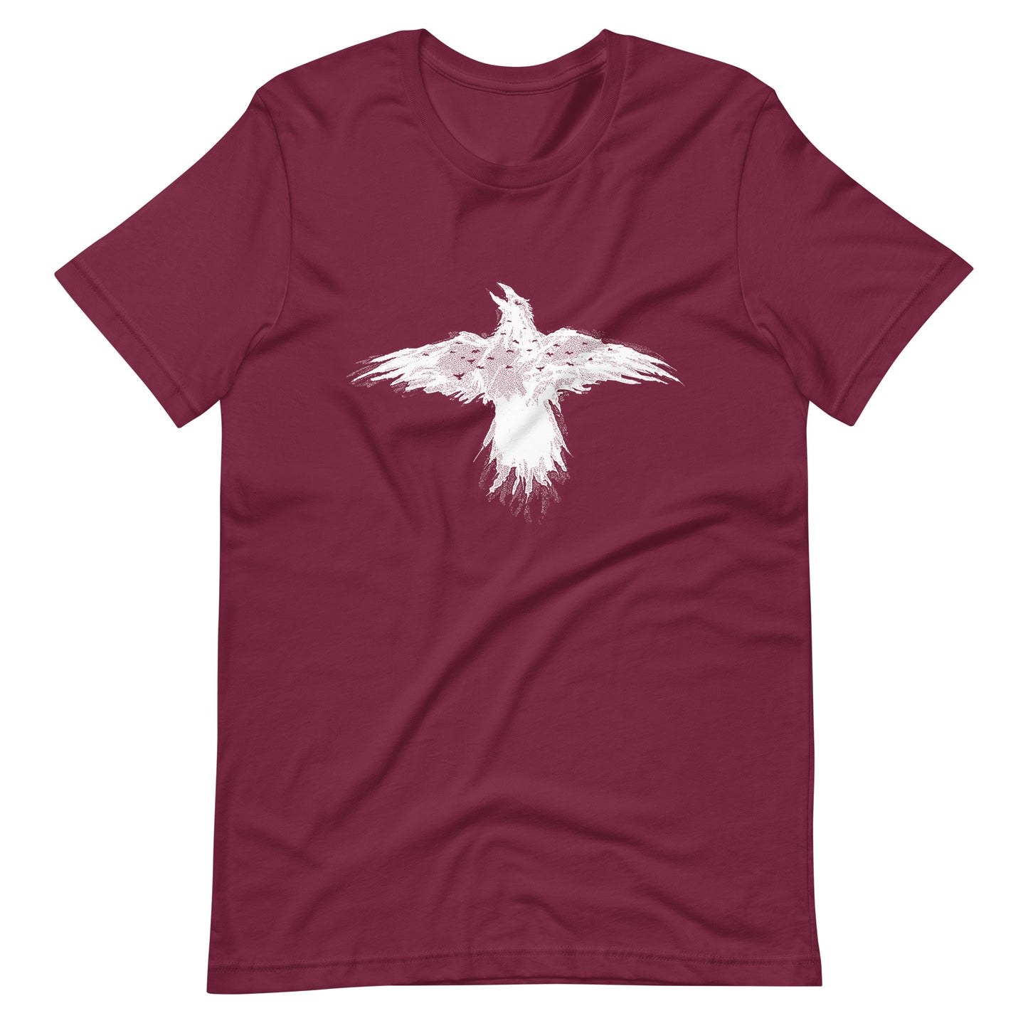 Flying Crow - Men's t-shirt - Maroon Front