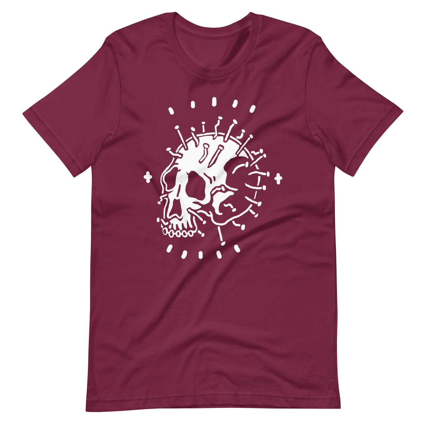 Iron Nails - Men's t-shirt - Maroon Front