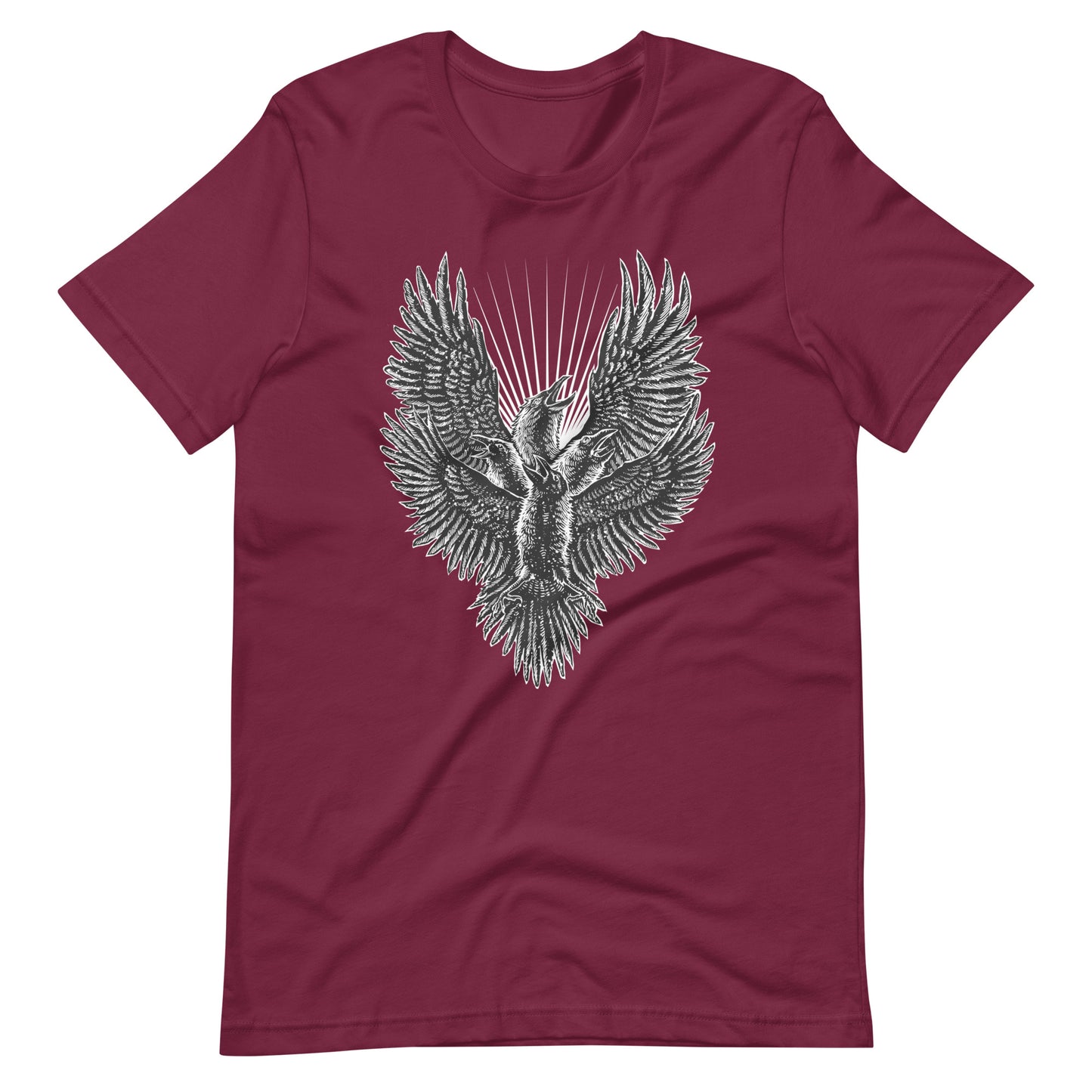Luminous Crow - Men's t-shirt - Maroon Front