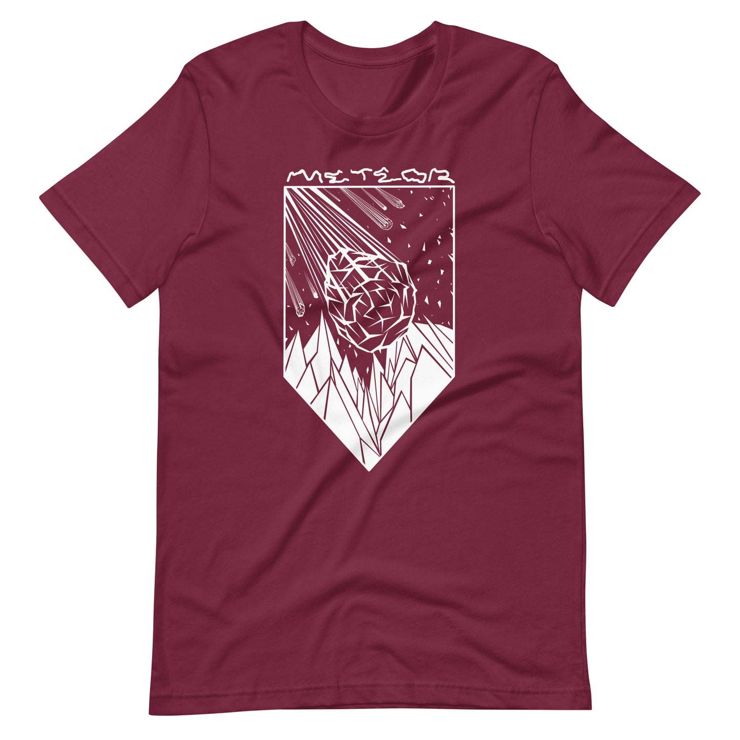 Meteor - Men's t-shirt - Maroon Front