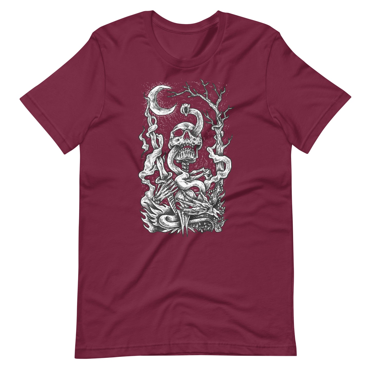 Nightmare Skull - Men's t-shirt - Maroon Front