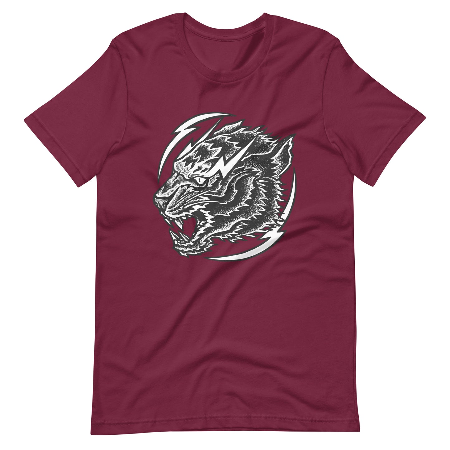 Thunder Tiger - Men's t-shirt - Maroon Front