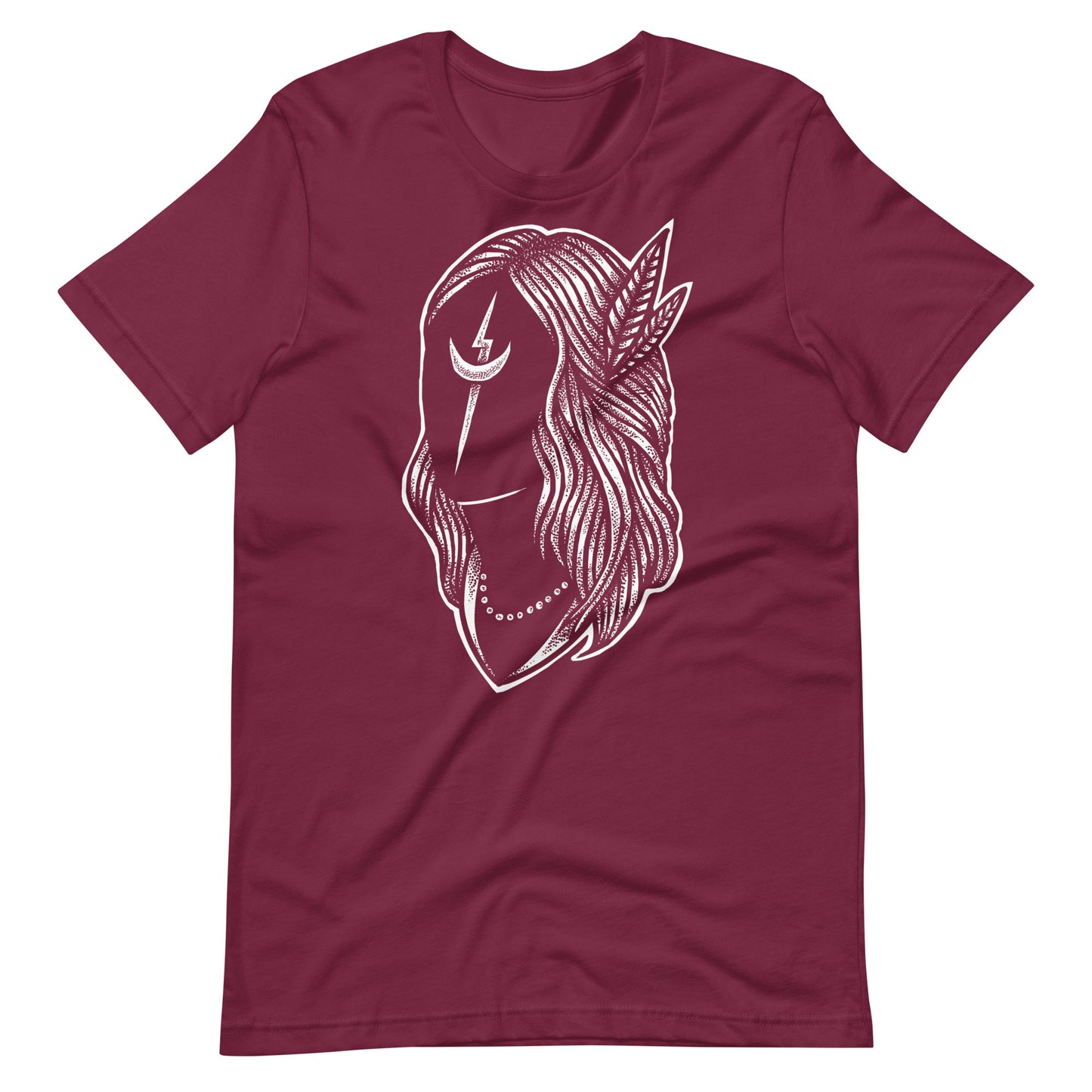 Black Night White - Men's t-shirt - Maroon Front