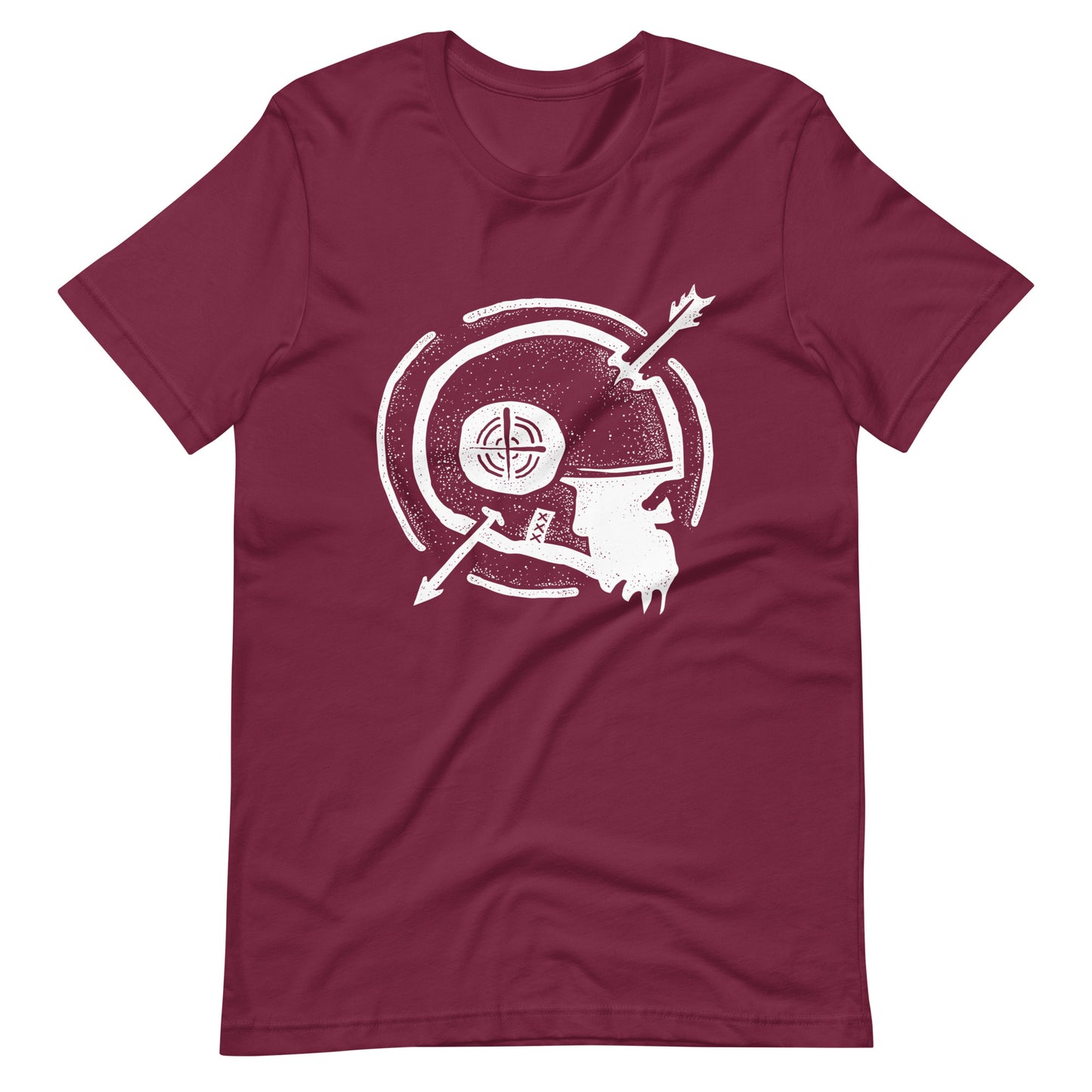 Dead Arrow White - Men's t-shirt - Maroon Front