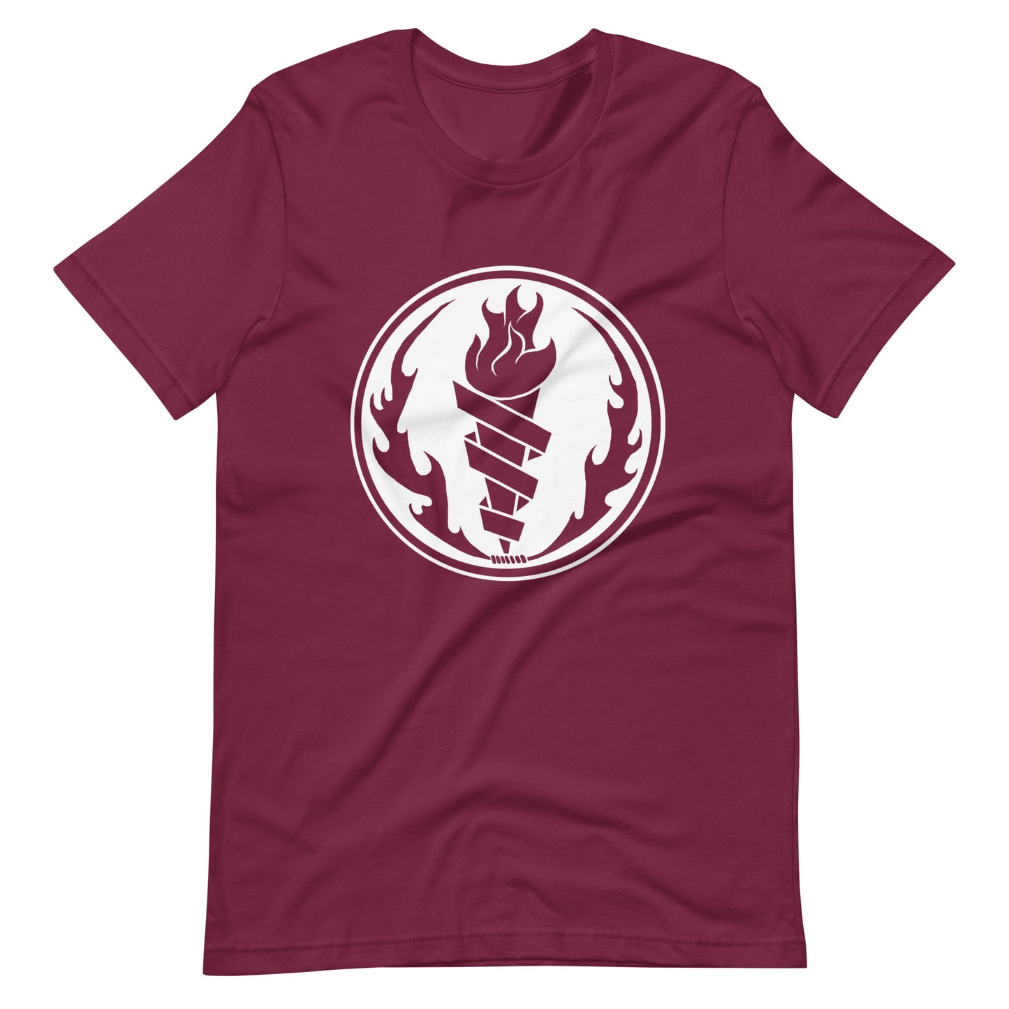 Fire Fire White - Men's t-shirt - Maroon Front