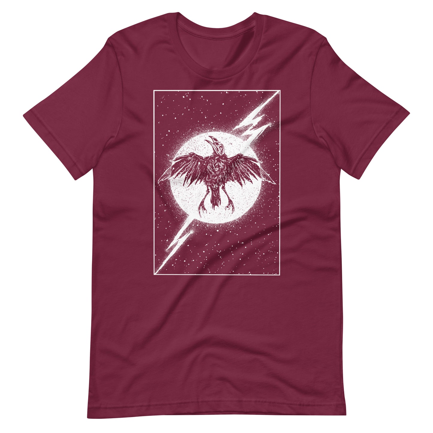 Night Thunder White - Men's t-shirt - Maroon Front