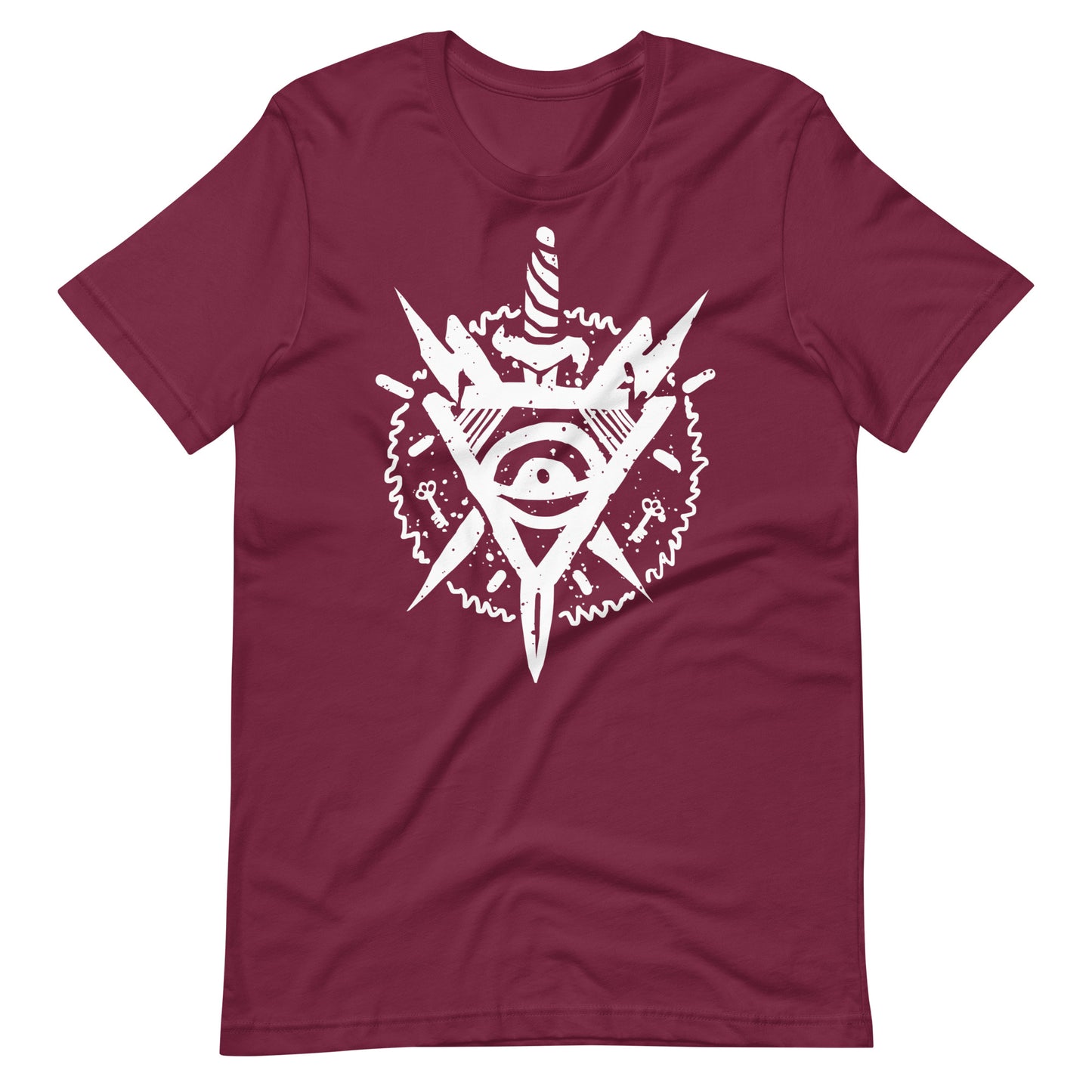 Triangle Eye White - Men's t-shirt - Maroon Front
