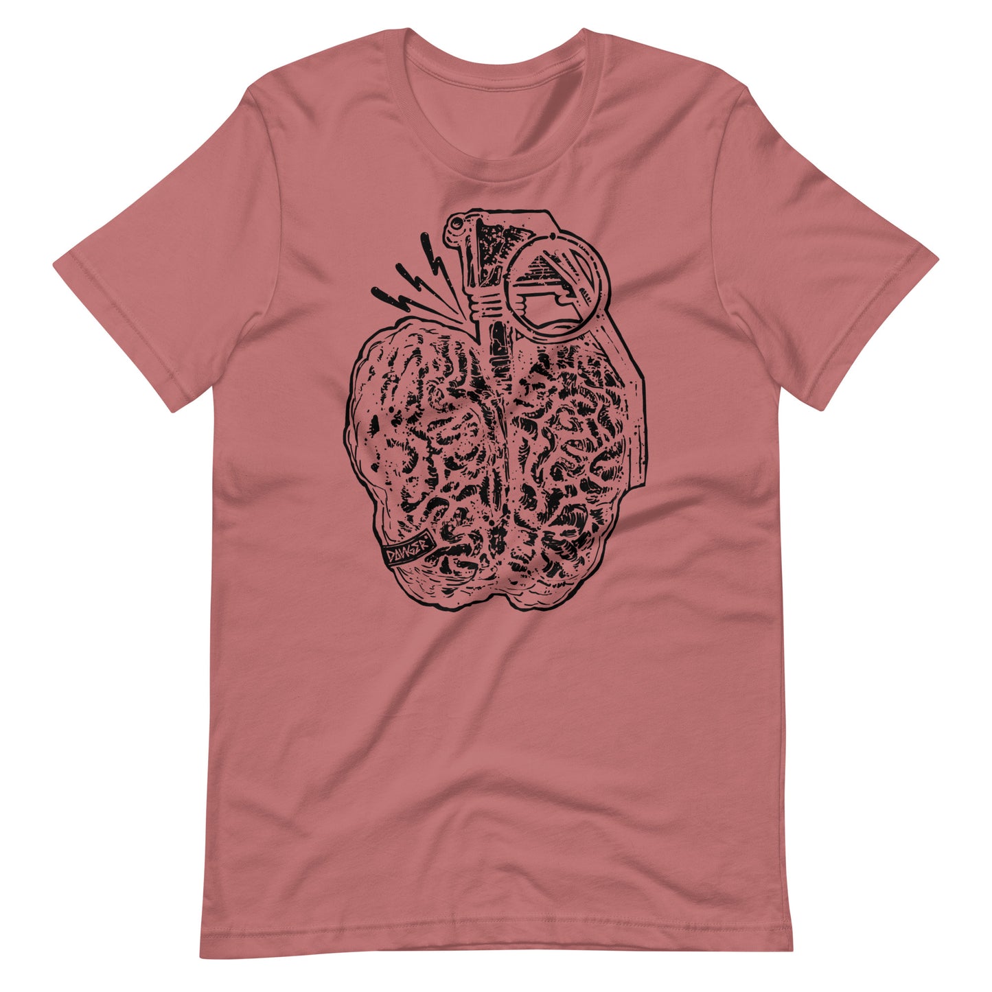 Brain Boom Black - Men's t-shirt - Mauve Front