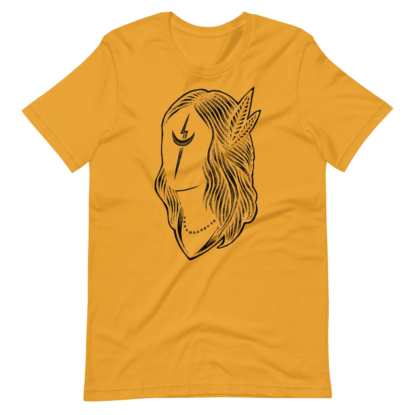 Black Night Black - Men's t-shirt - Mustard Front