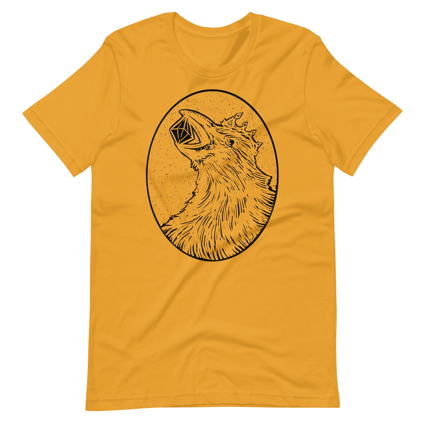 Crow Diamond Black - Men's t-shirt - Mustard Front
