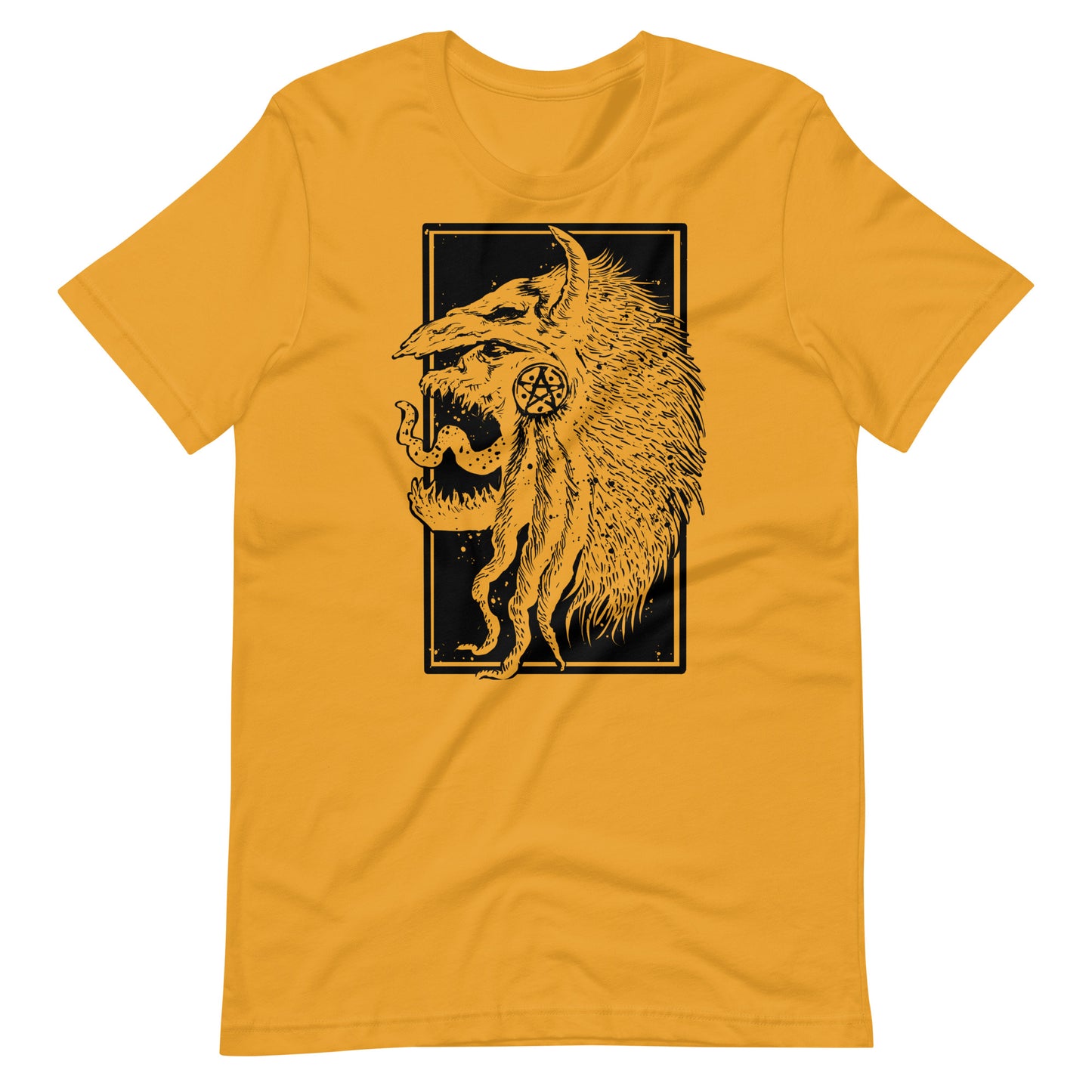 Tribe Monster Black - Men's t-shirt - Mustard Front