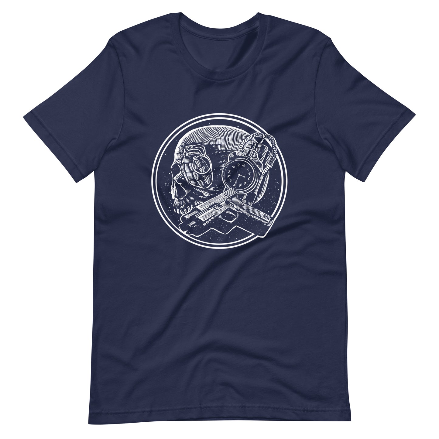 Boom as Hell White - Men's t-shirt - Navy Front