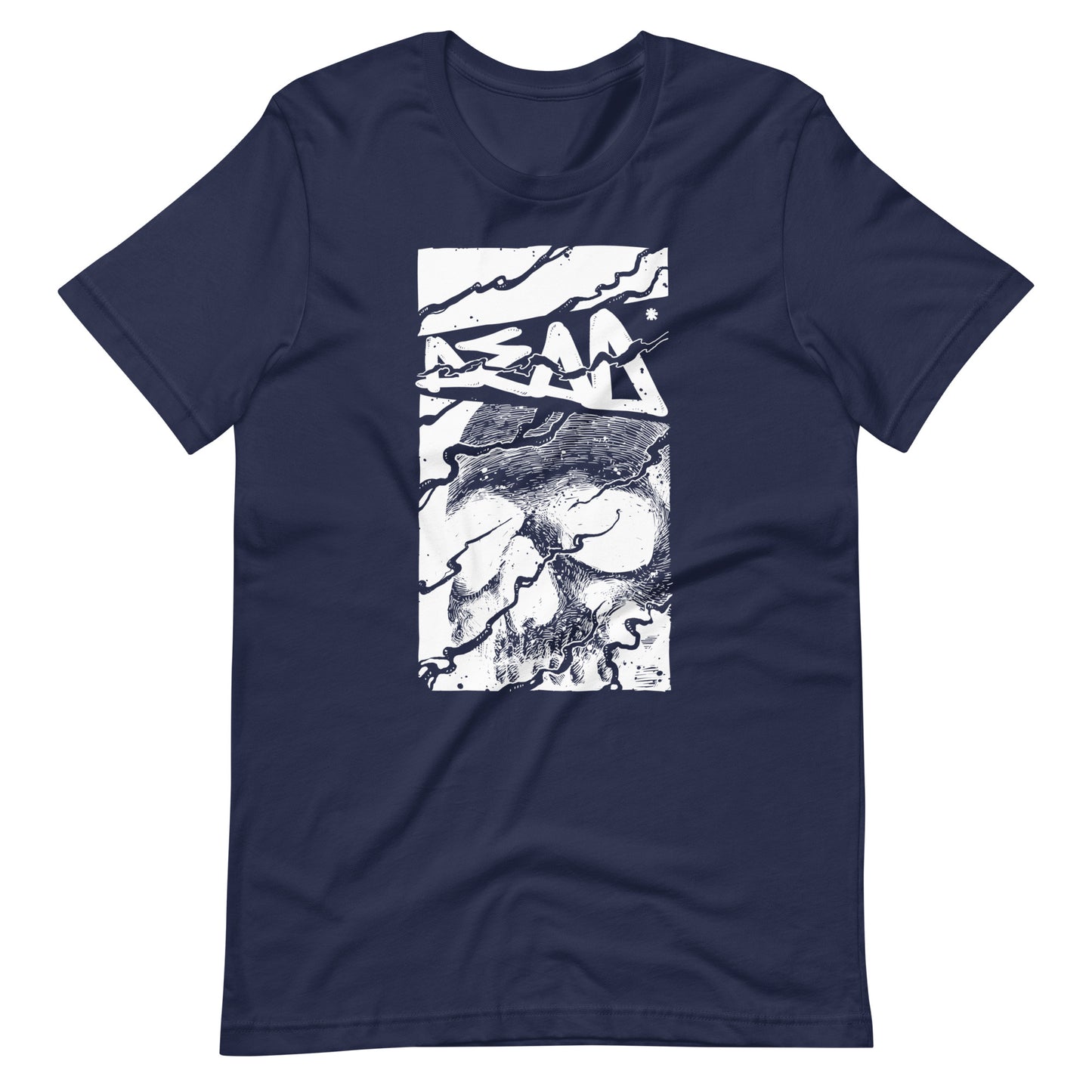 Skull Dead White - Men's t-shirt - Navy Front