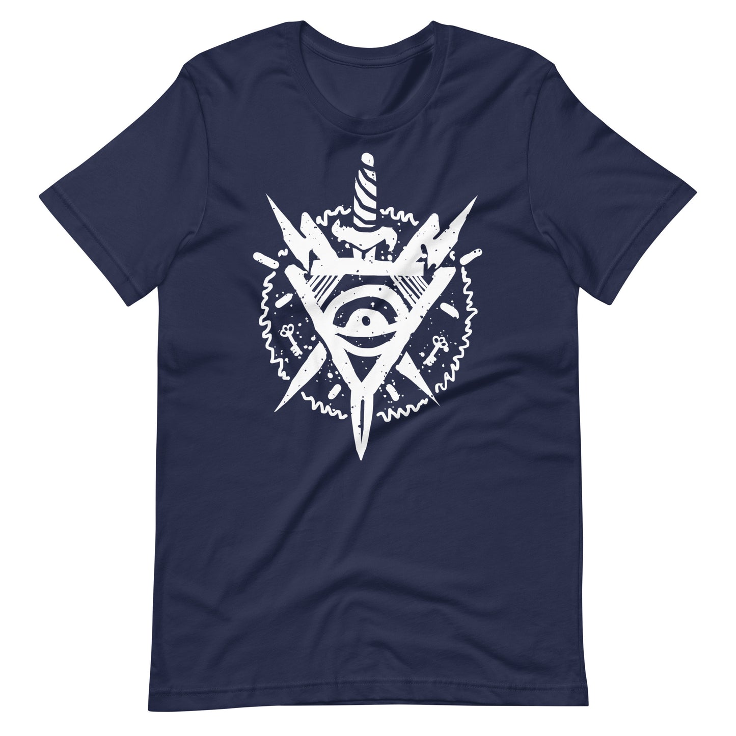 Triangle Eye White - Men's t-shirt - Navy Front