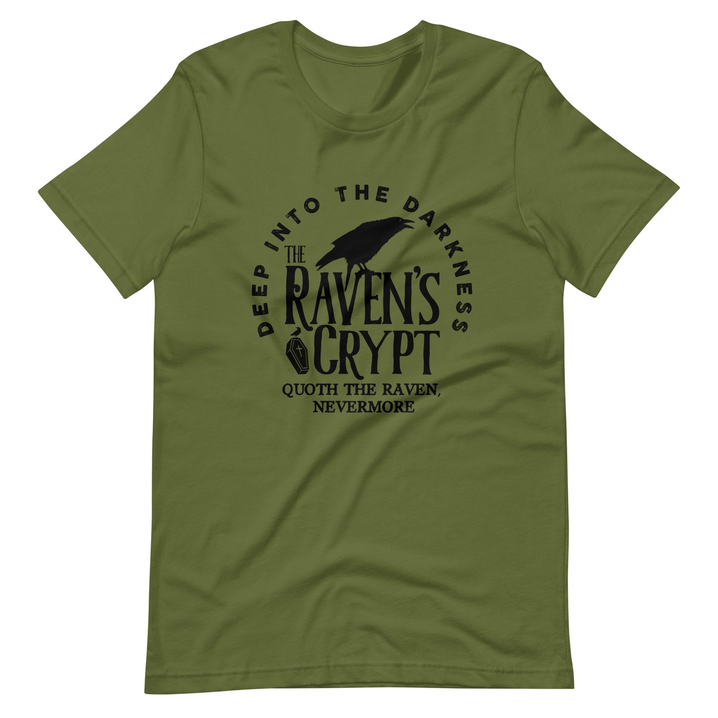 Deep Into the Darkness The Raven's Crypt - Men's t-shirt - Olive Front