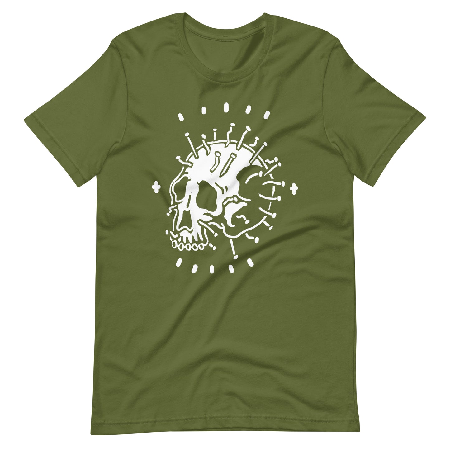 Iron Nails - Men's t-shirt - Olive Front