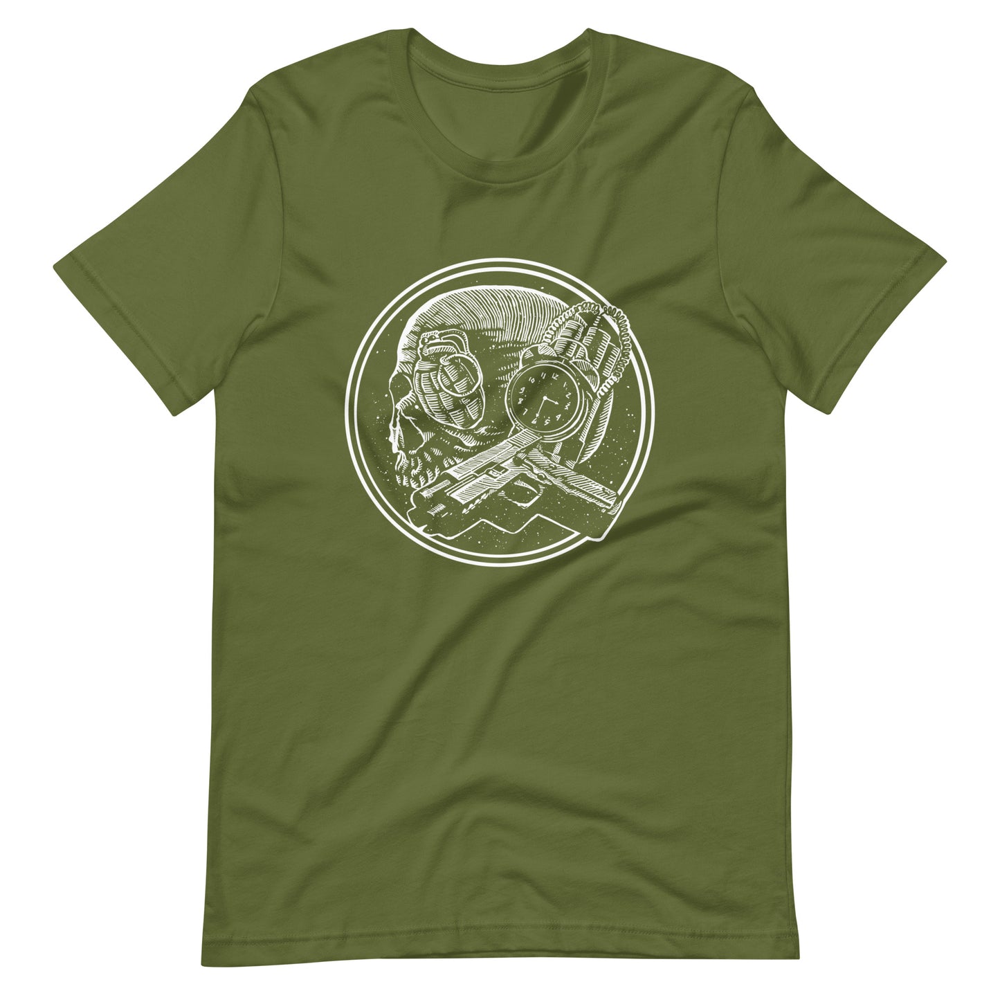 Boom as Hell White - Men's t-shirt - Olive Front
