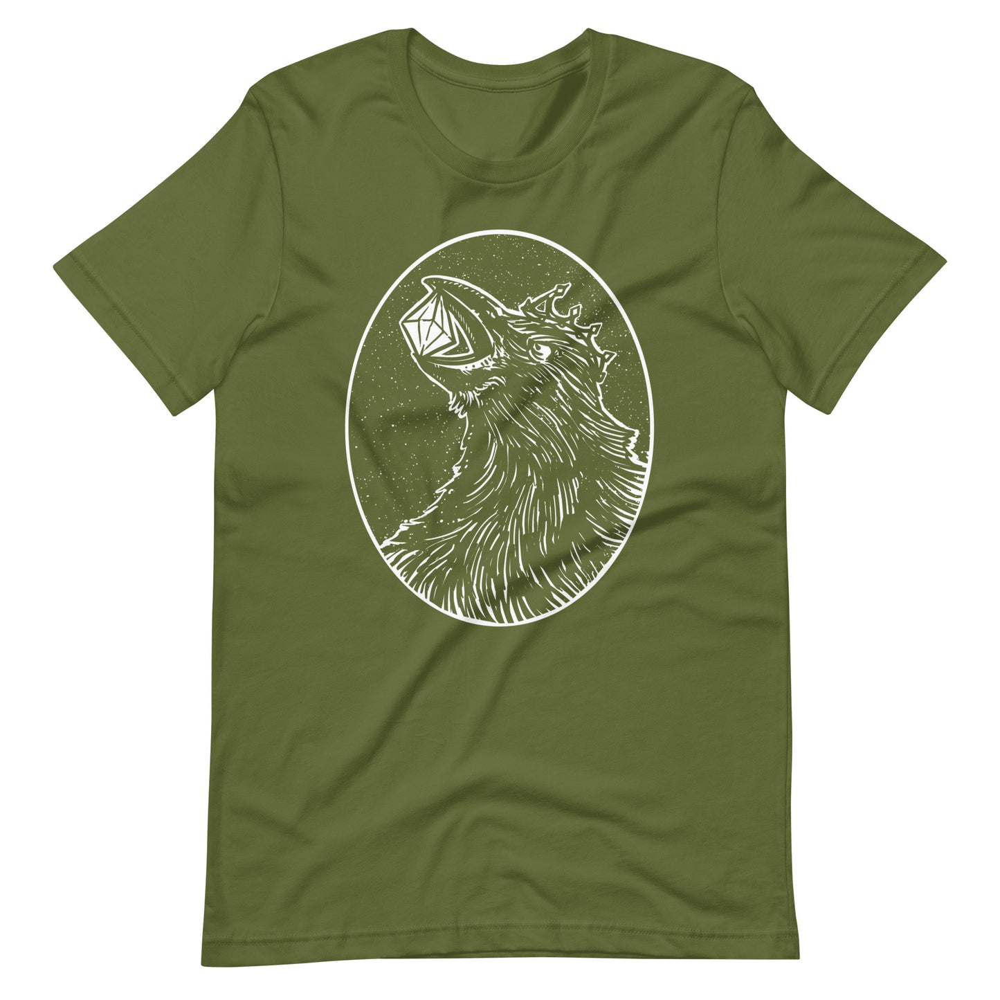 Crow Diamond White - Unisex t-shirt - Olive Front