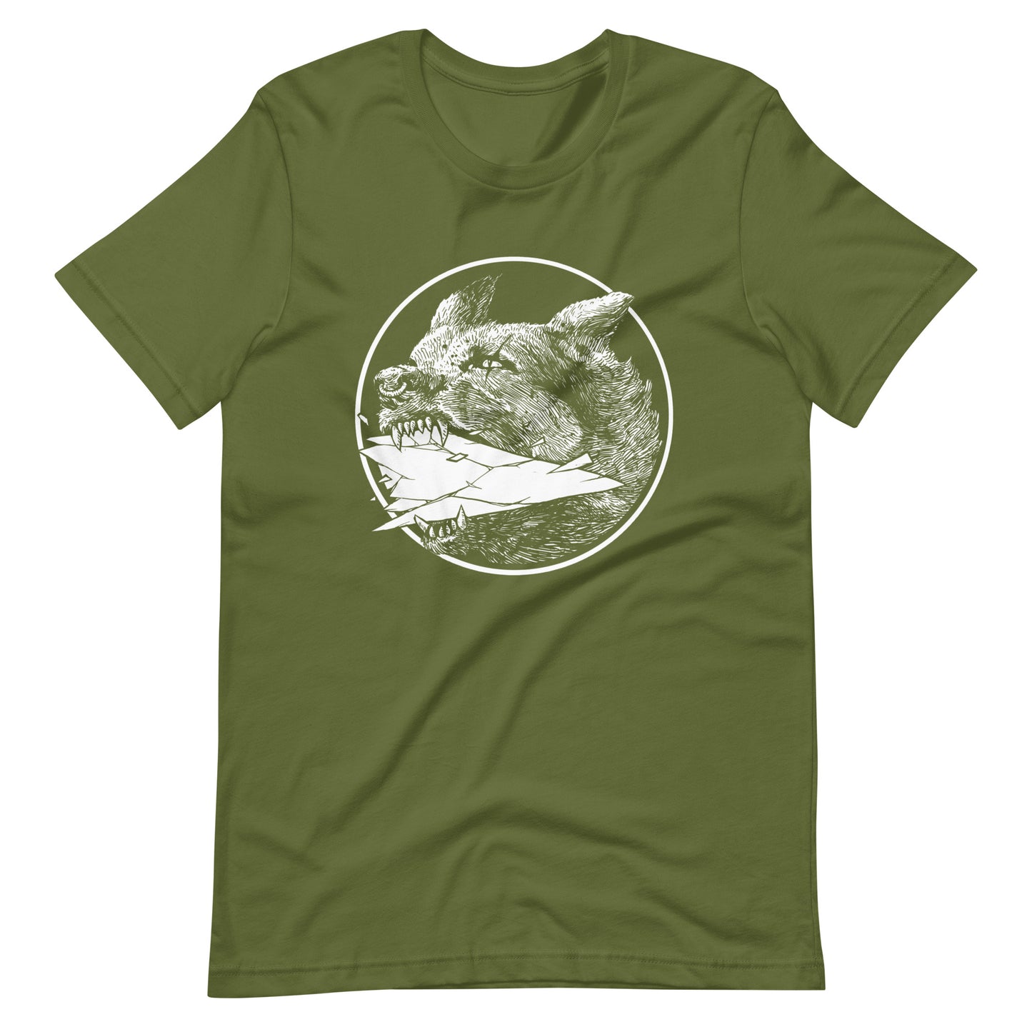 Shard White - Men's t-shirt - Olive Front