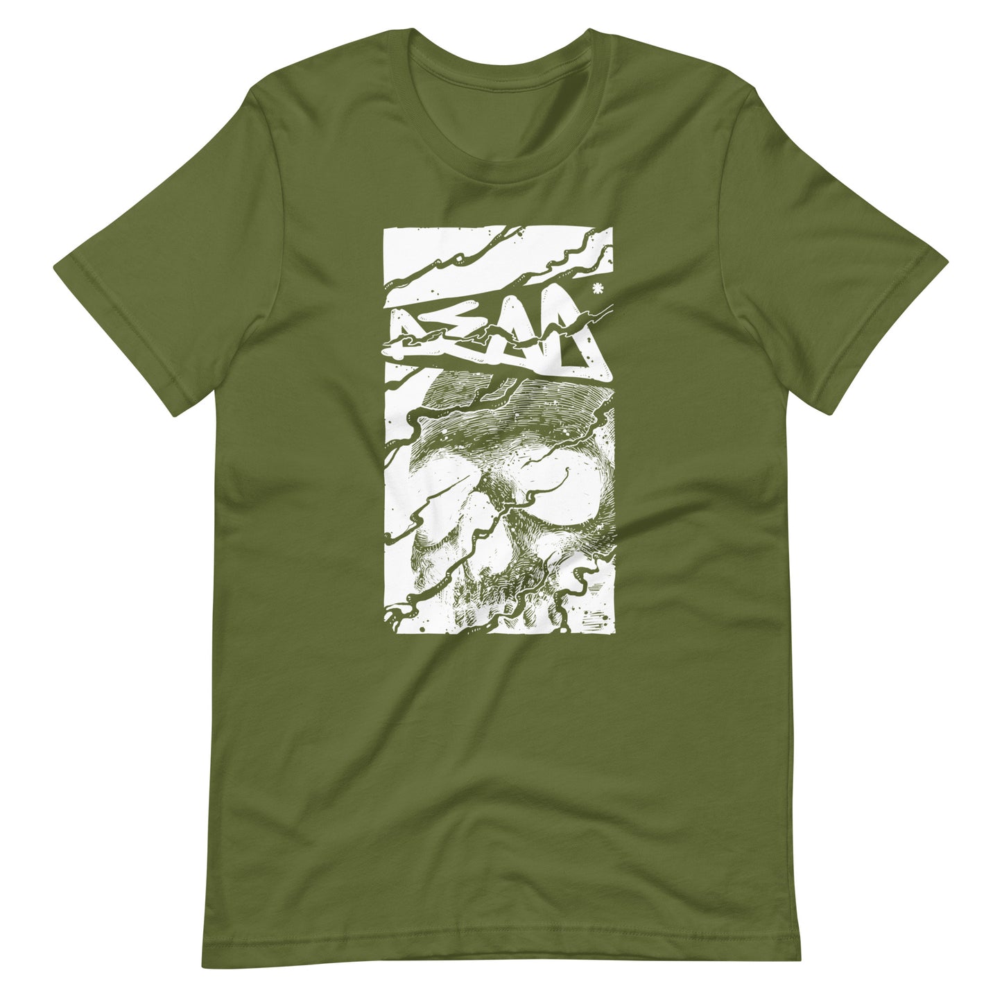 Skull Dead White - Men's t-shirt - Olive Front