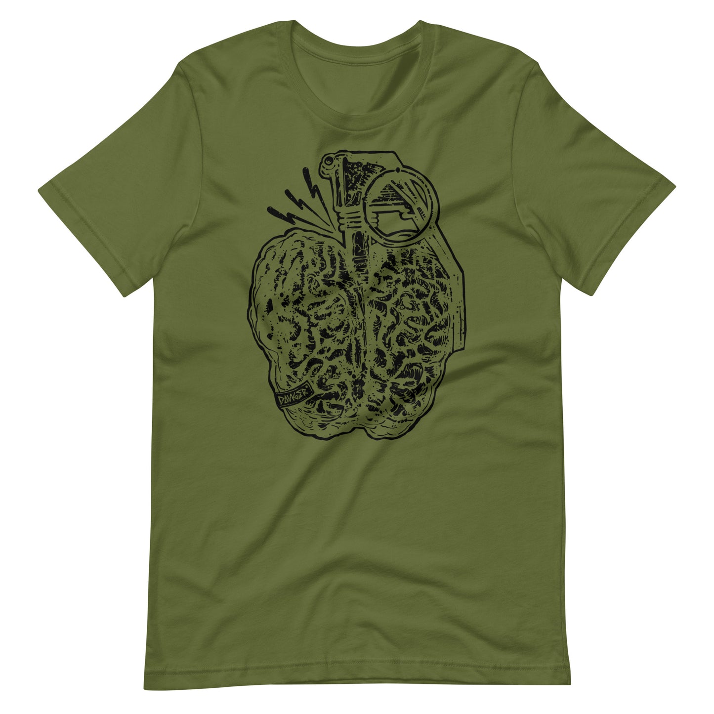 Brain Boom Black - Men's t-shirt - Olive Front