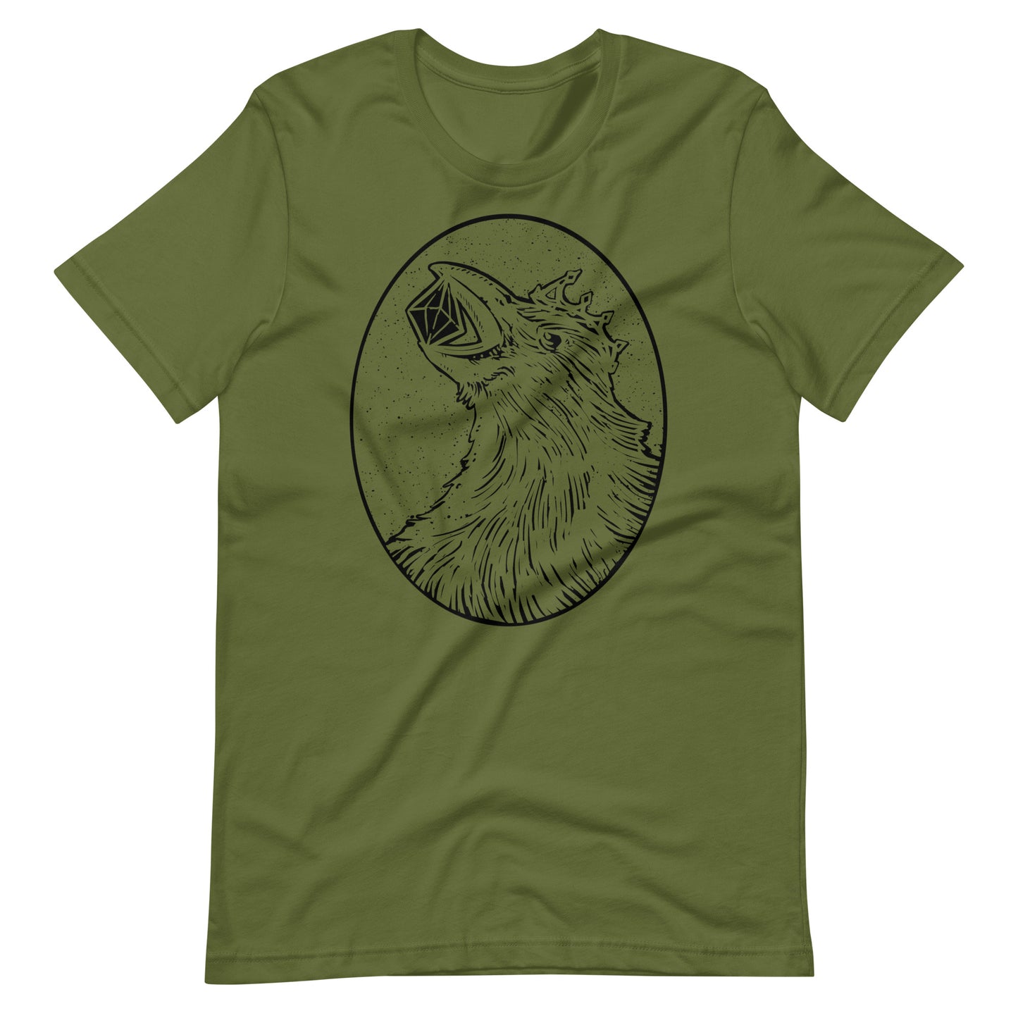 Crow Diamond Black - Men's t-shirt - Olive Front