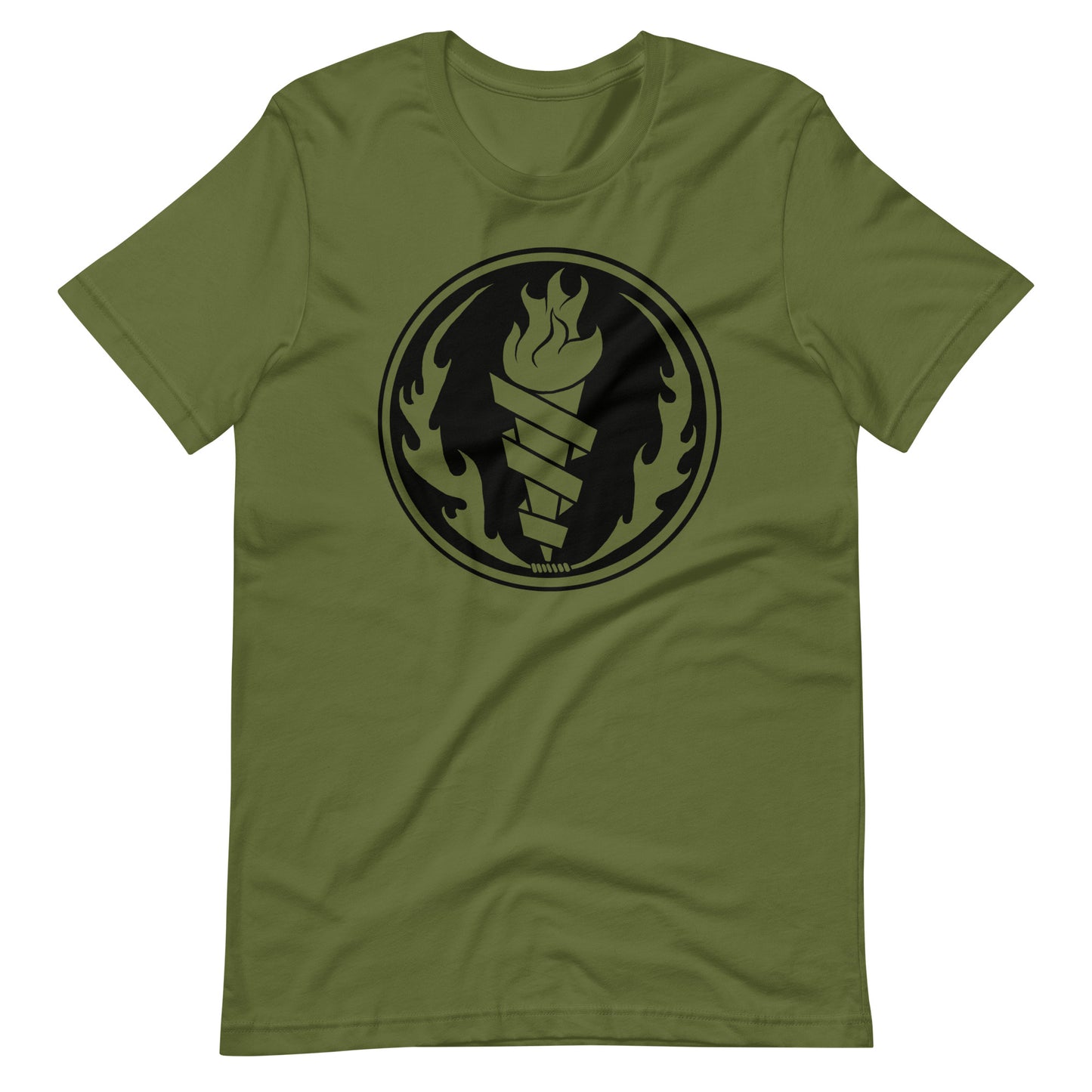 Fire Fire Black - Men's t-shirt - Olive Front