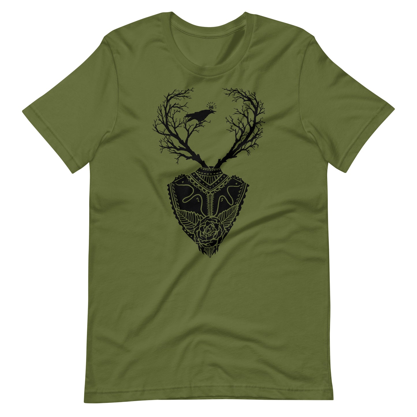Life Trees Black - Men's t-shirt - Olive Front