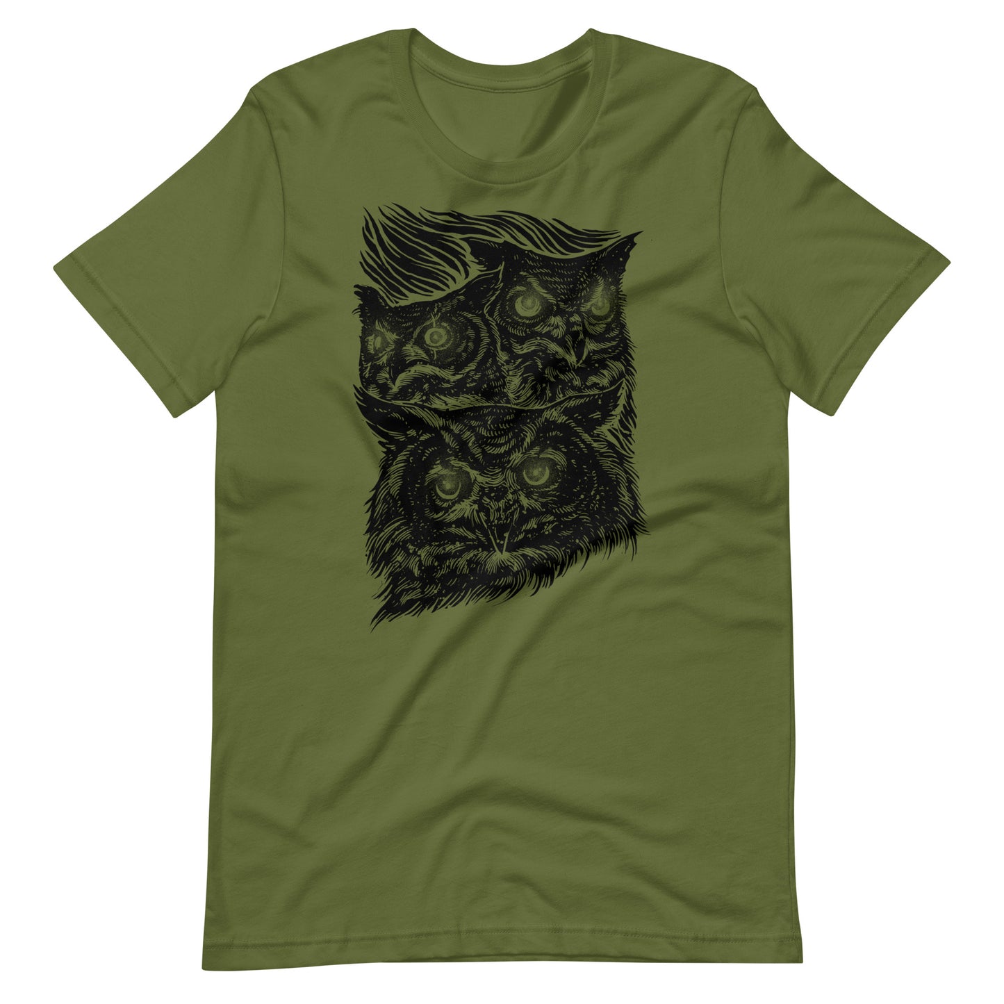 Night Eyes Black - Men's t-shirt - Olive Front