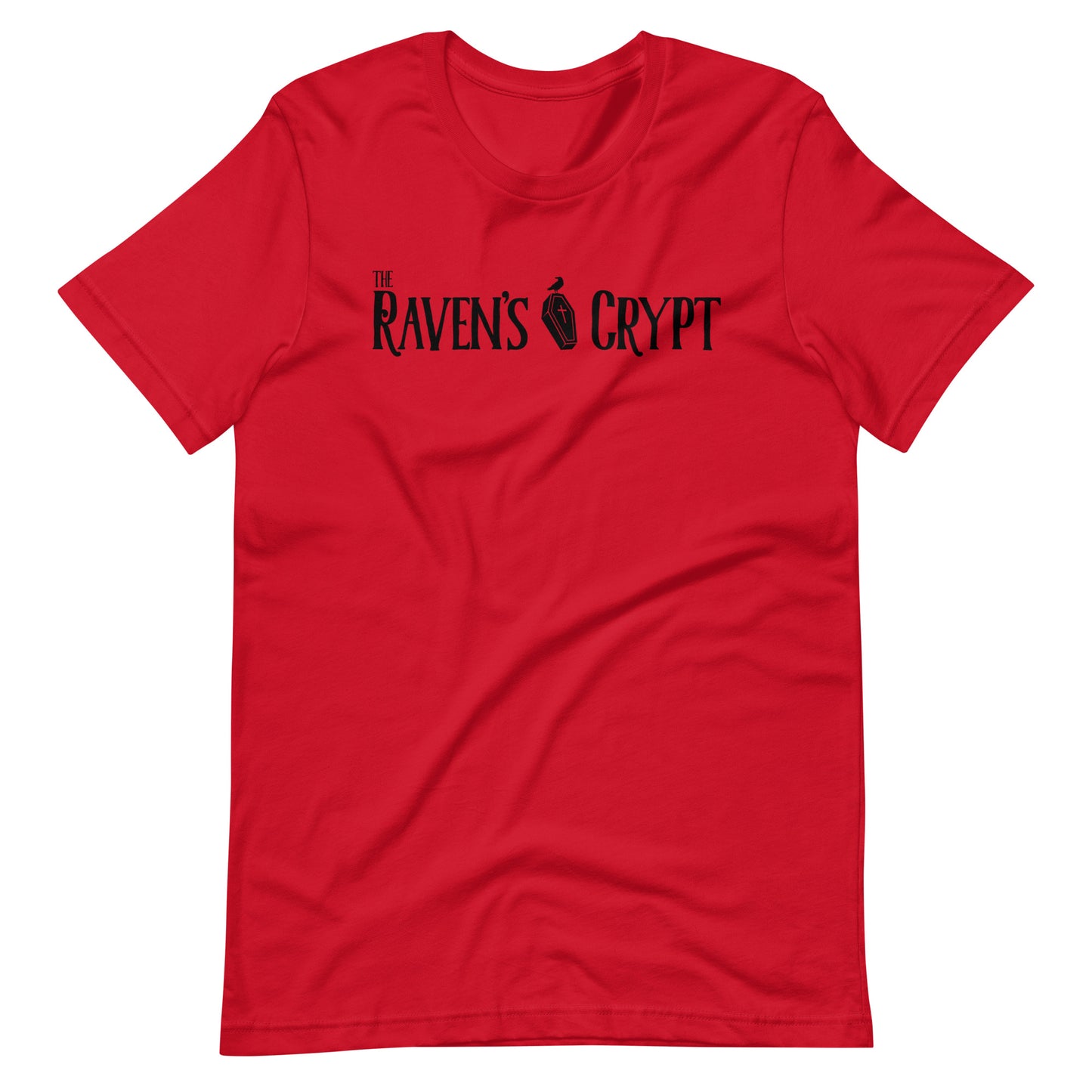 The Raven's Crypt Black Logo - Unisex t-shirt - Red Front