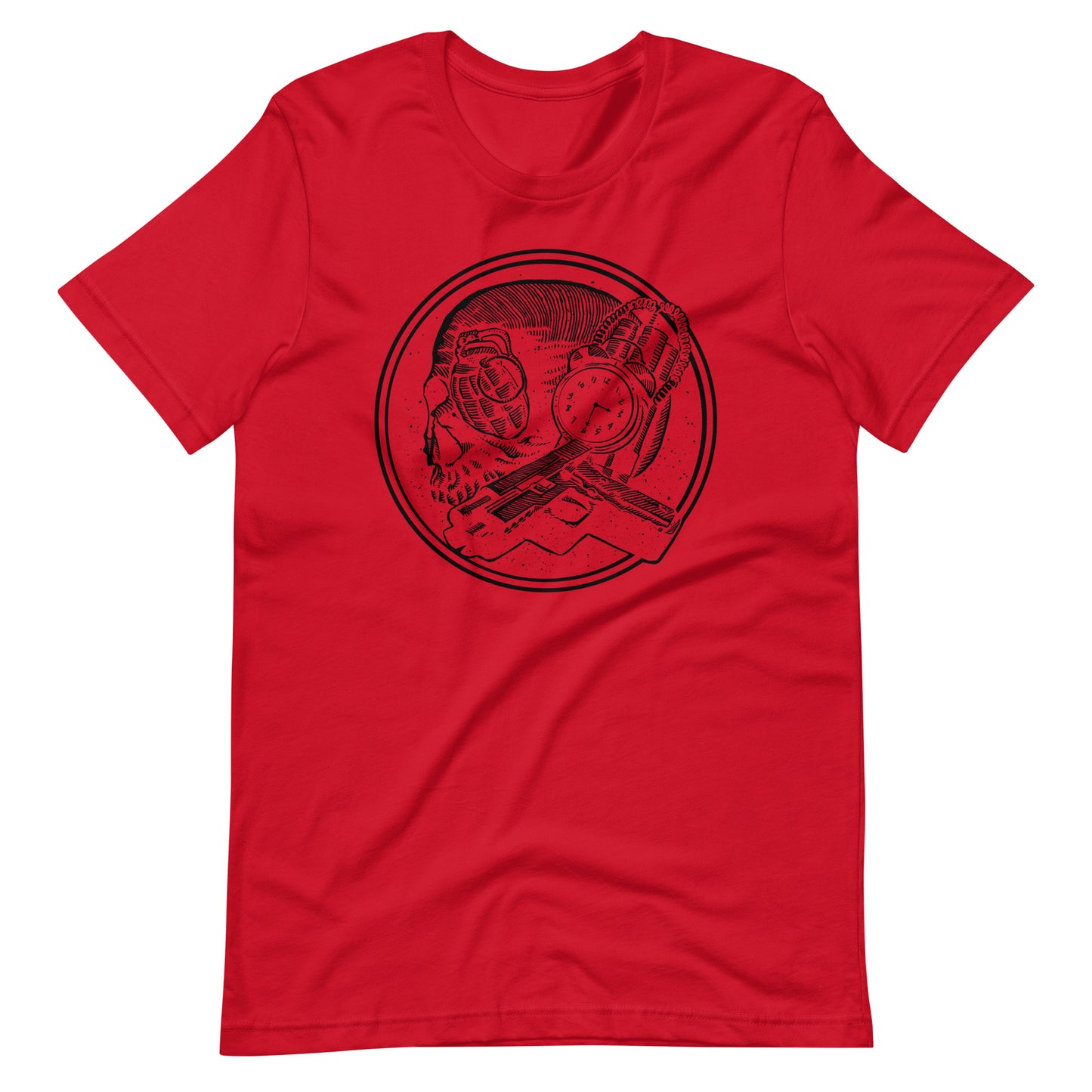 Boom as Hell Black - Men's t-shirt - Red Front