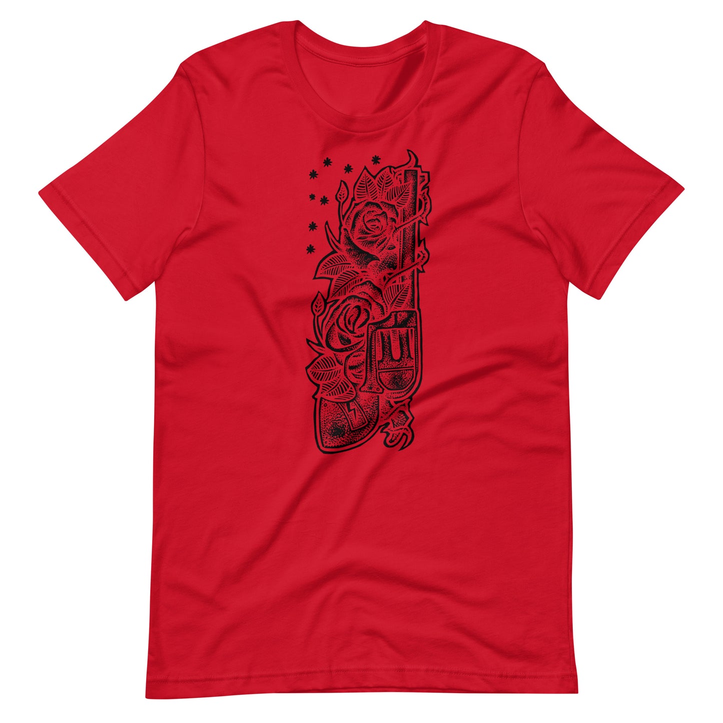 Gun Black - Men's t-shirt - Red Front