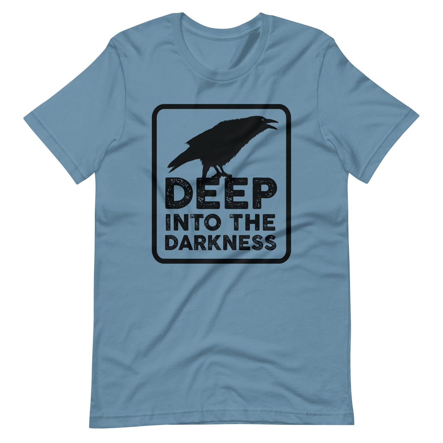 Raven Deep Into the Darkness - Men's t-shirt - Steel Blue Front