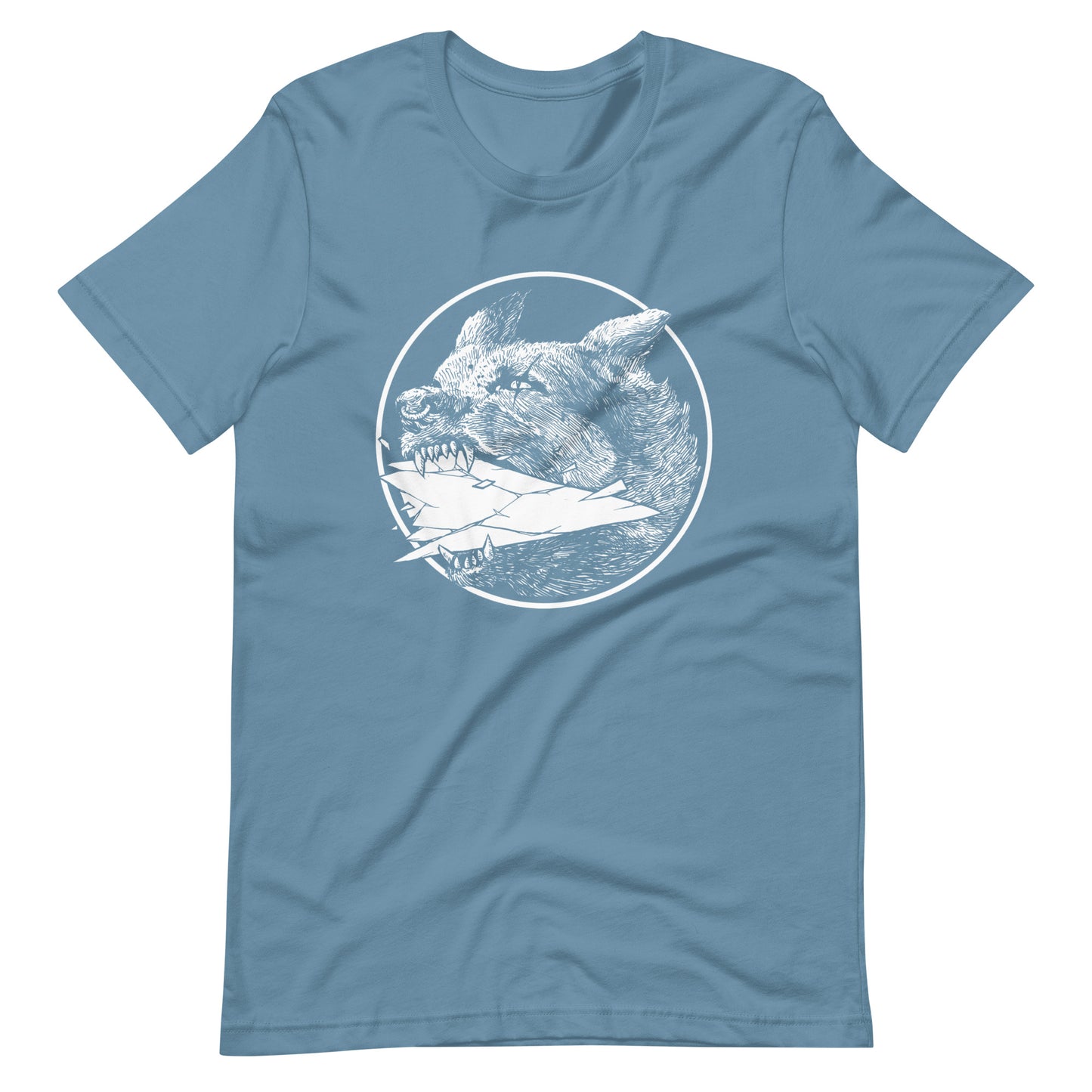 Shard White - Men's t-shirt - Steel Blue Front