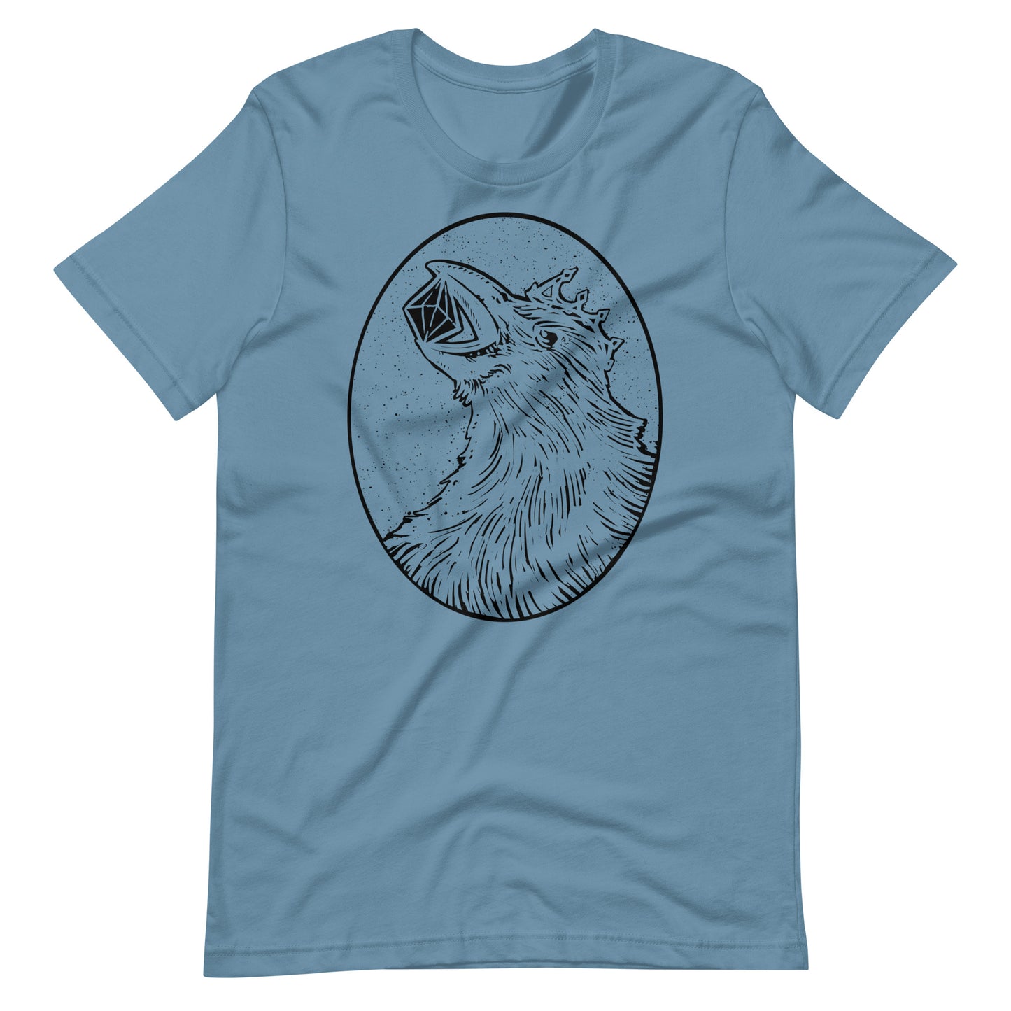 Crow Diamond Black - Men's t-shirt - Steel Blue Front