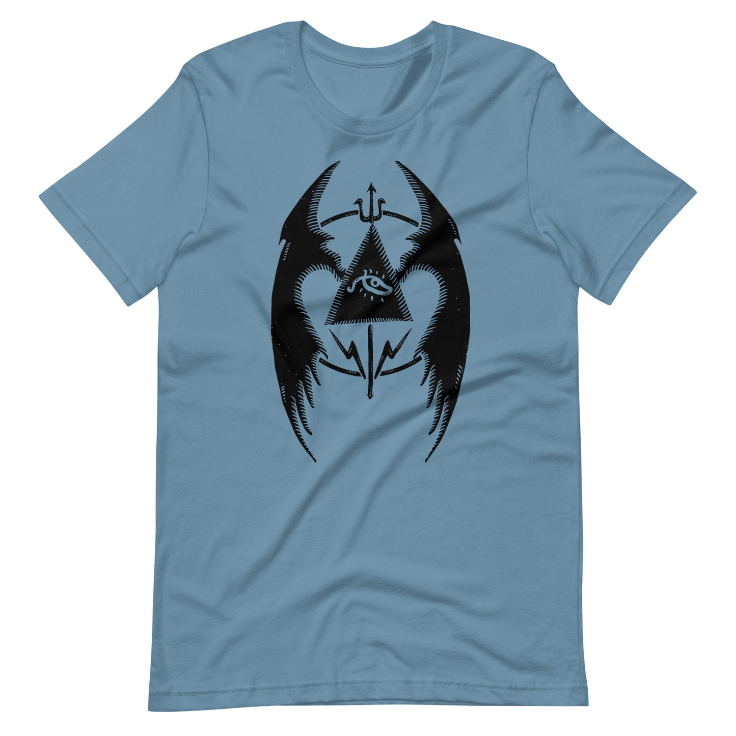Fly 3 Black - Men's t-shirt - Steel Blue Front