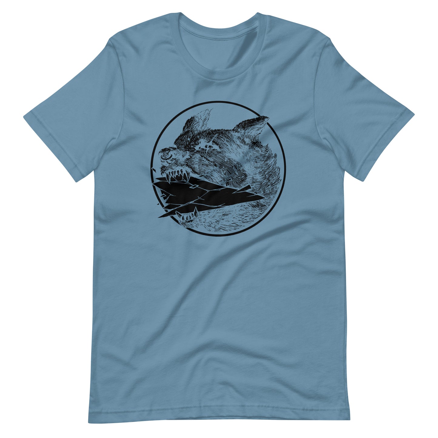 Shard Black - Men's t-shirt - Steel Blue Front