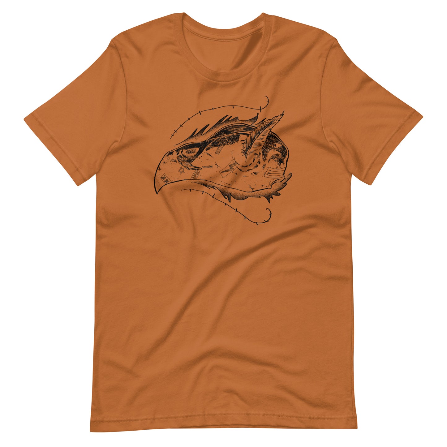 Skull Bird Black - Men's t-shirt - Toast Front
